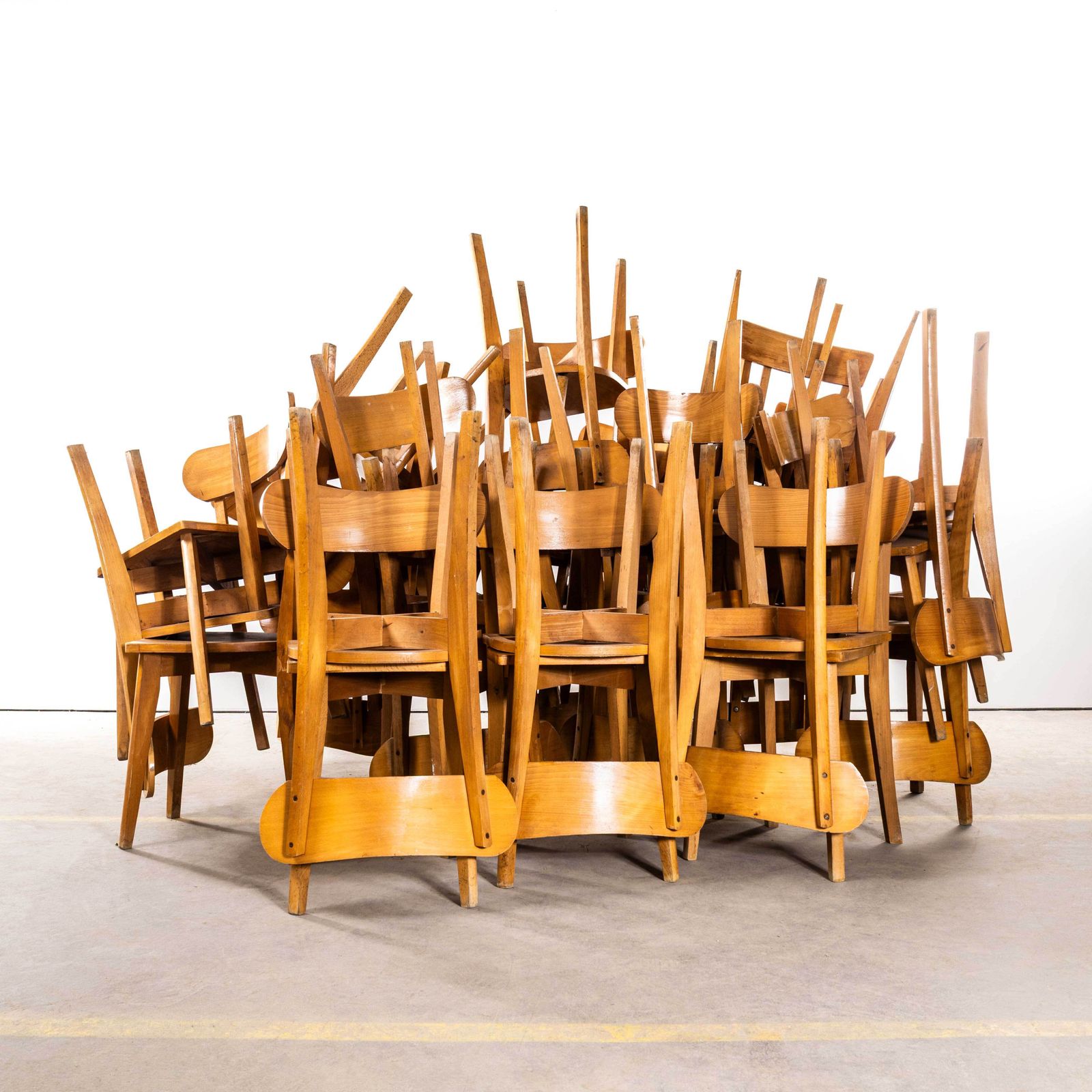 1950’s French Luterma Chapel Bentwood Dining Chairs   Set Of Six photo furniture