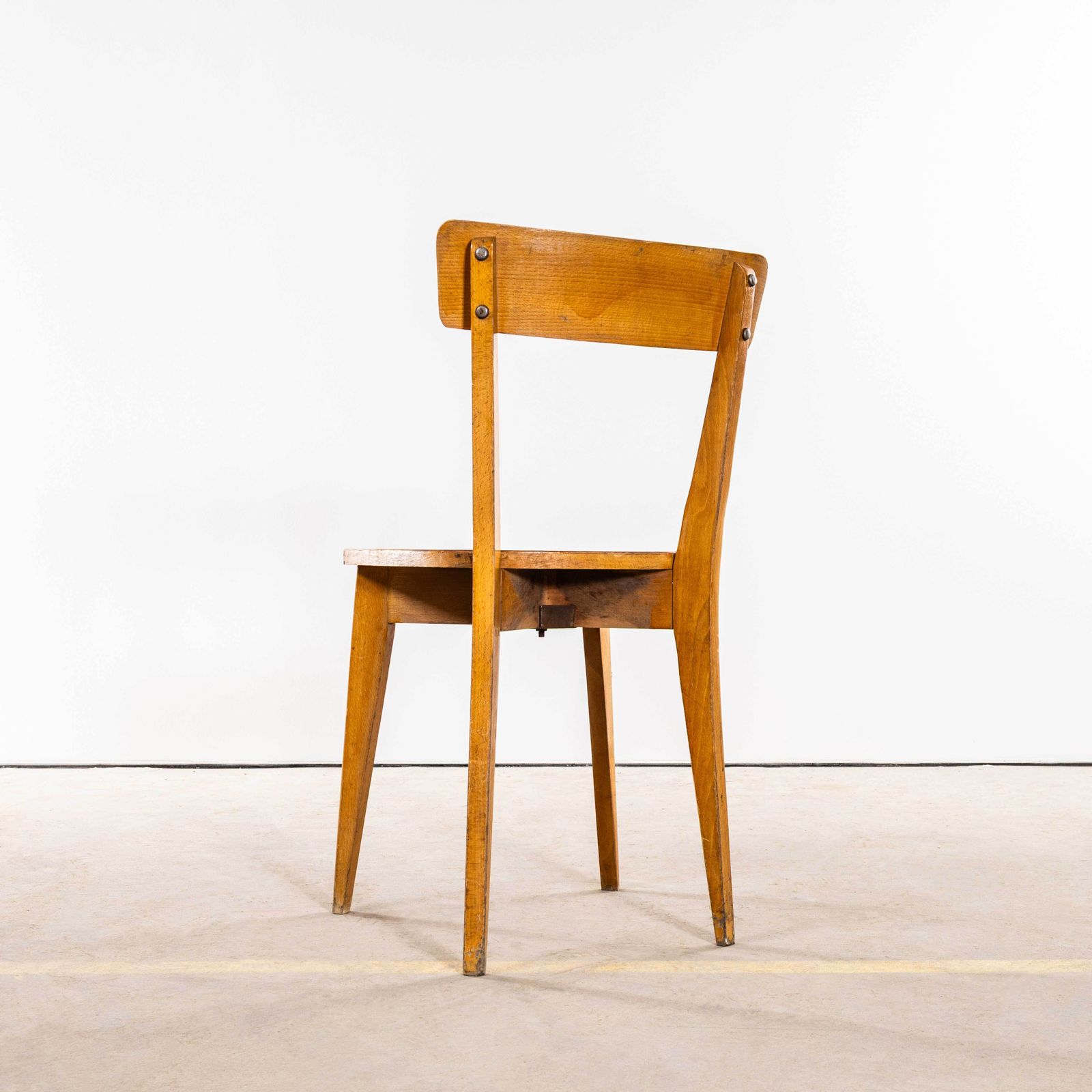 photo furniture 1950’s French Luterma Cross Base Bentwood Dining Chairs   Set Of Four