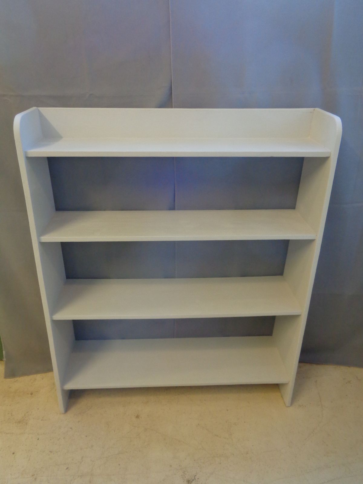 Painted Waterfall Bookcase   4 Shelves