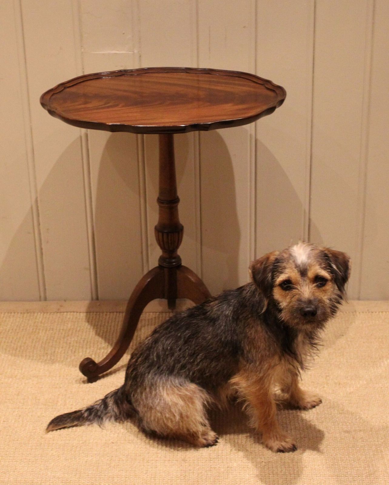 photo for sale Mahogany Oval Top Wine Table, 1930s