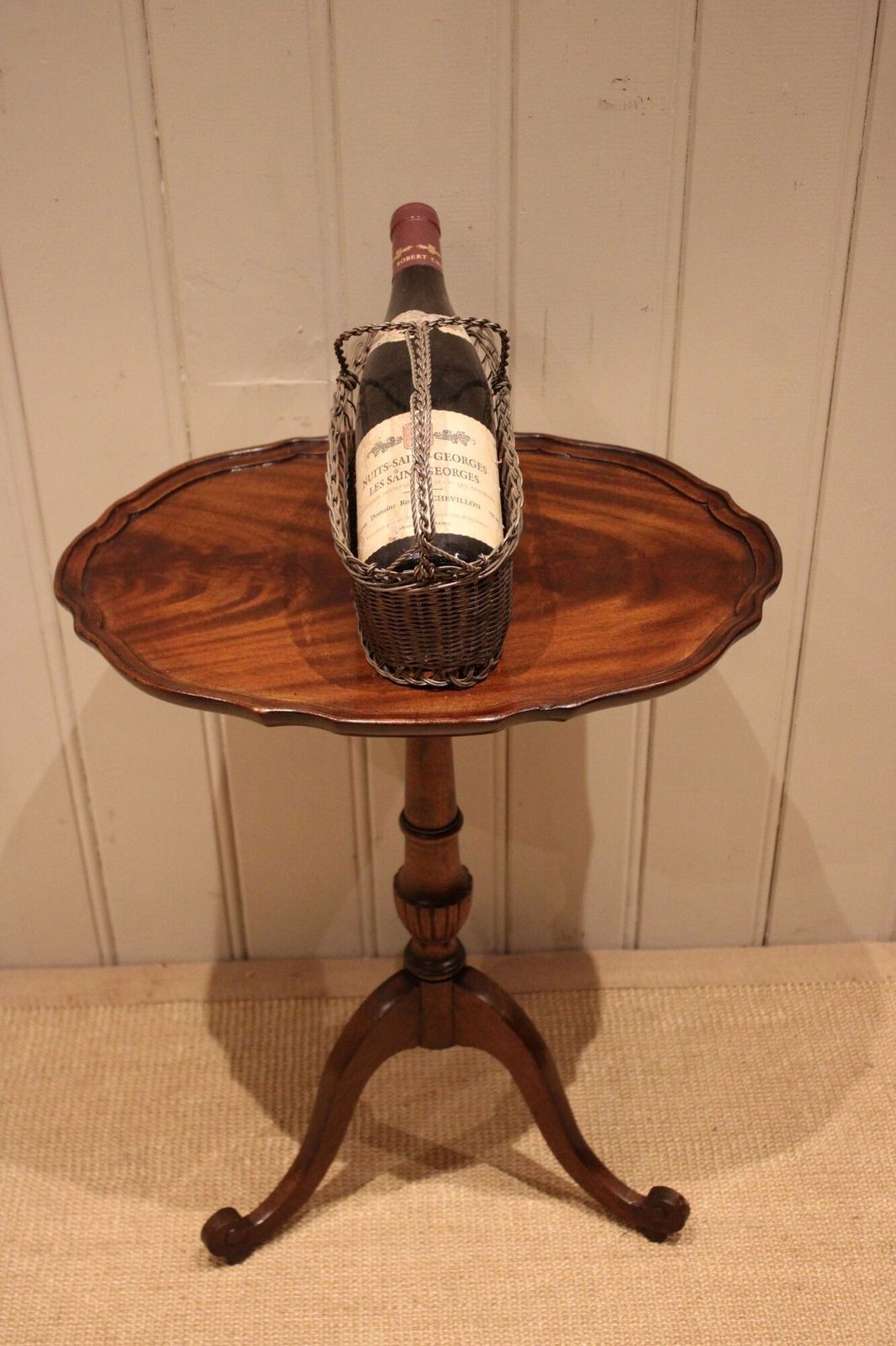 Furniture Mahogany Oval Top Wine Table, 1930s photo