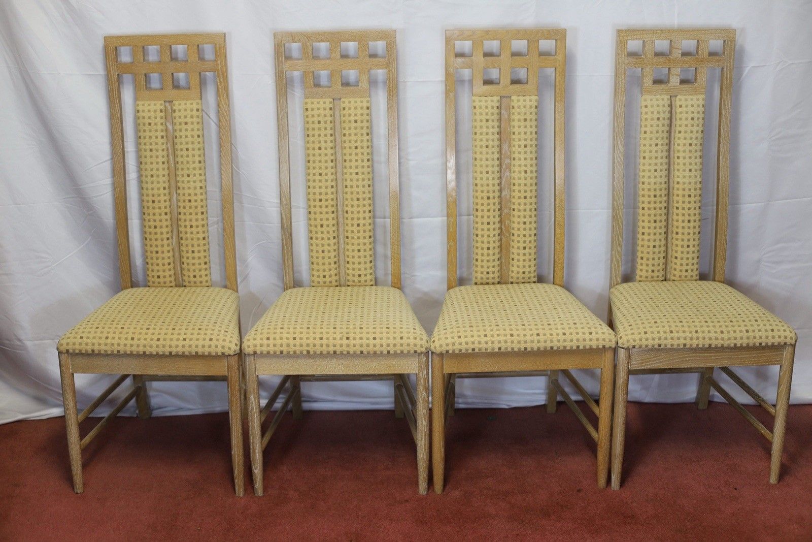 Furniture Bevan Funnel Reprodux Arts&Crafts Limed Oak Extended Dining Table And Six Chairs photo