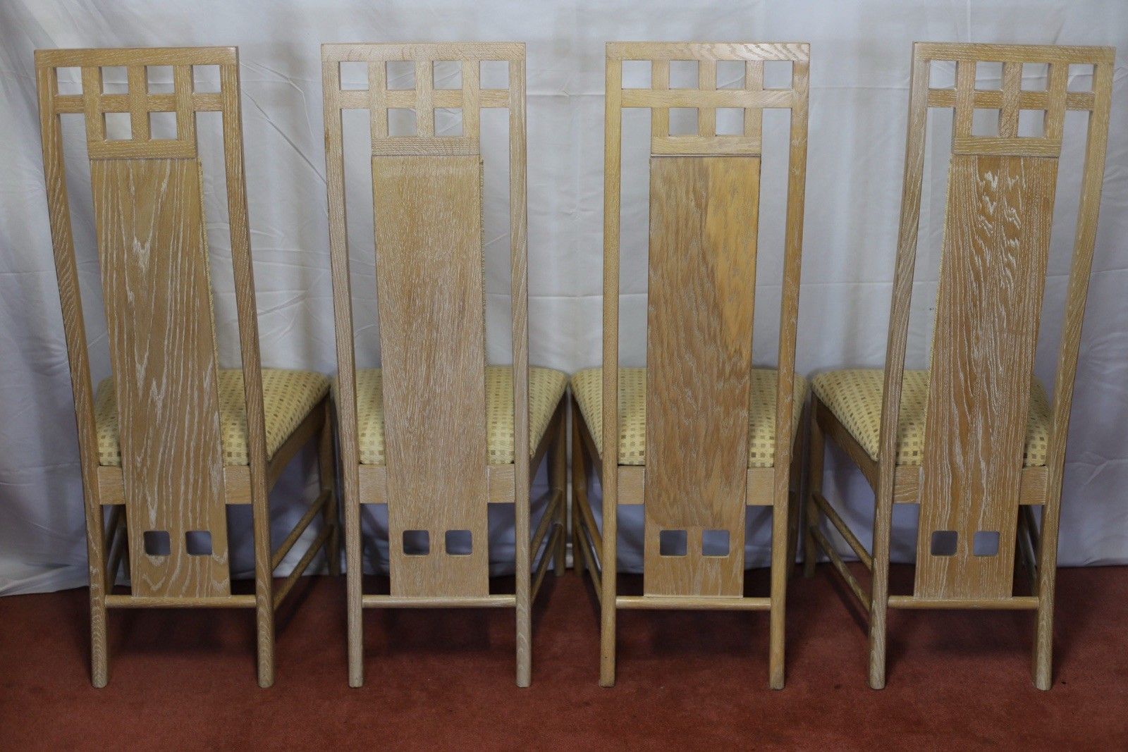photo buy Bevan Funnel Reprodux Arts&Crafts Limed Oak Extended Dining Table And Six Chairs