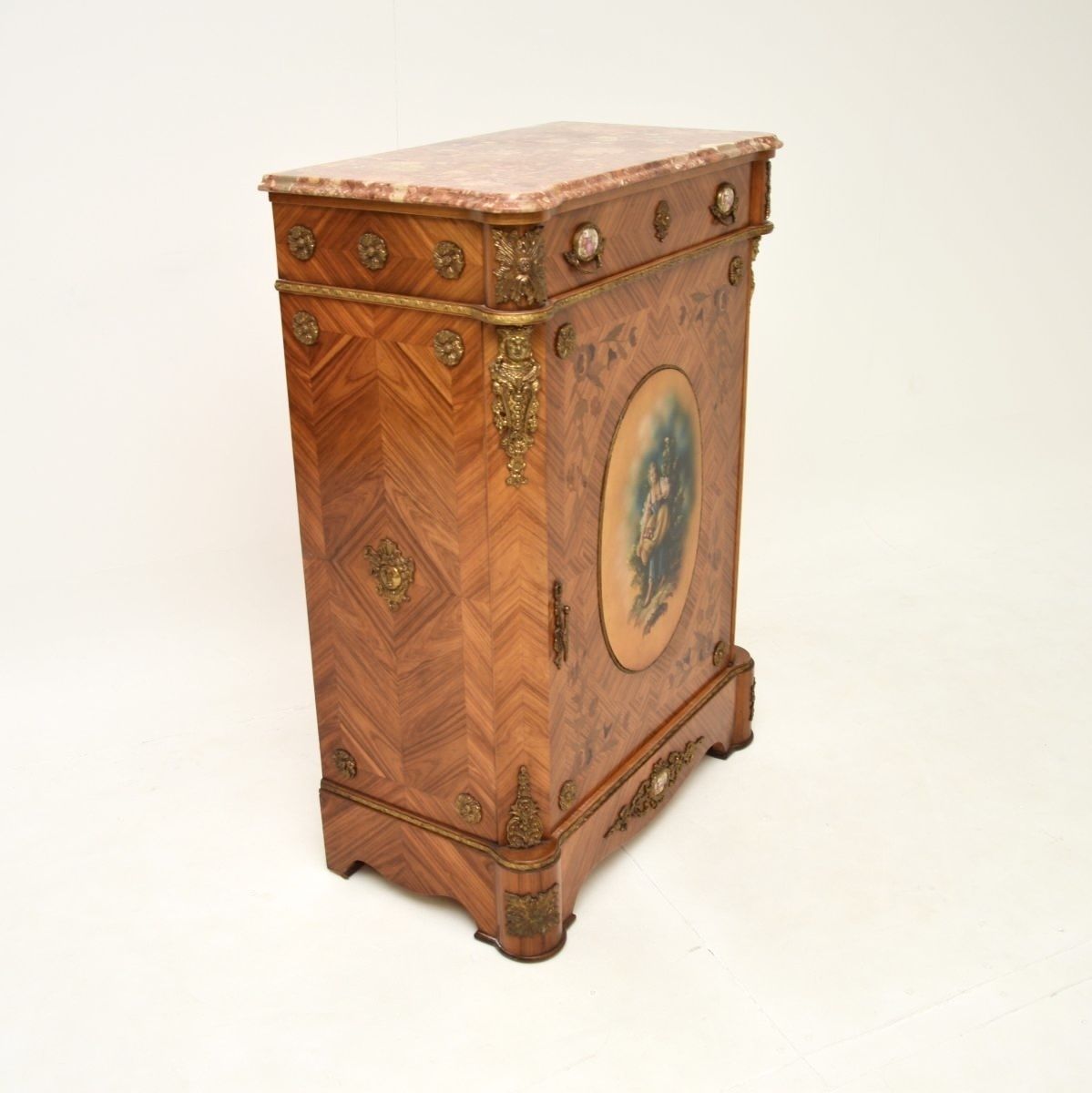 photo for sale Antique French Marble Top Cabinet