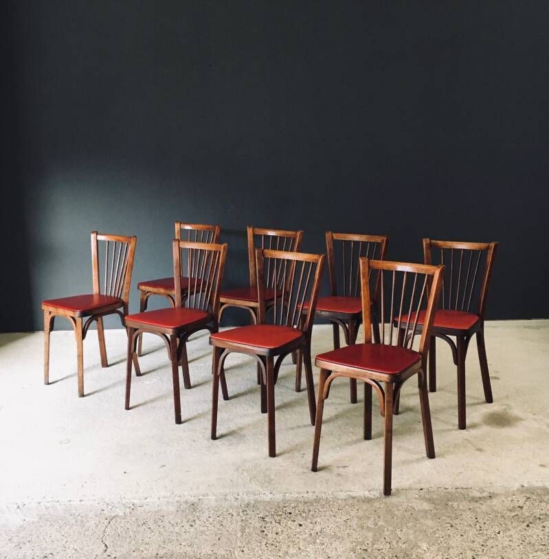 Franse Bistrostoelen Uit De Jaren 1950, Reconstruction Stijl, Door Baumann