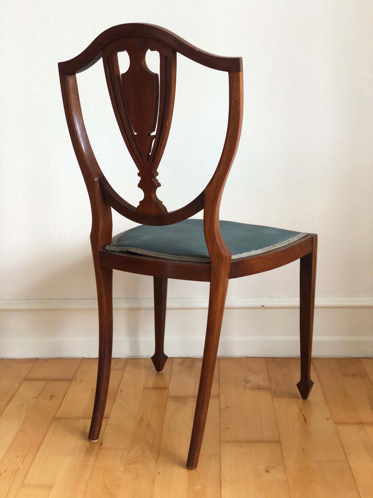 Pair Of Antique Mahogany Hepplewhite Revival Chairs Denmark 1900s photo vinterior