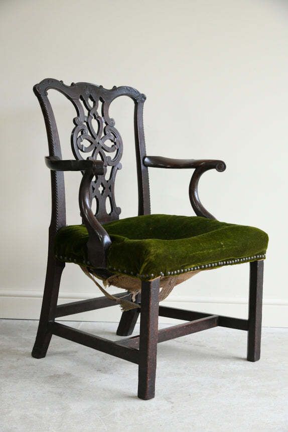 Antique Georgian Mahogany Armchair photo furniture