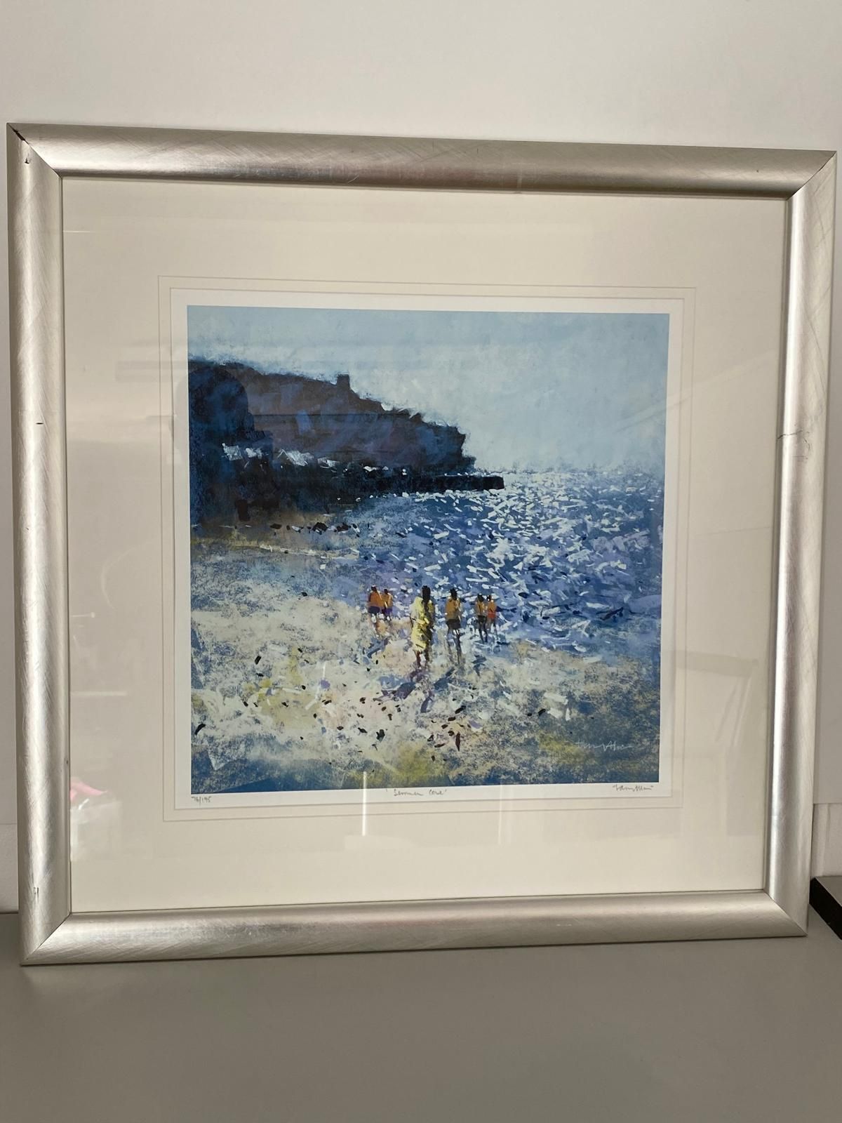 Framed Signed Limited Edition Print "Sennen Cove" By Artist Tony Allain 95/195