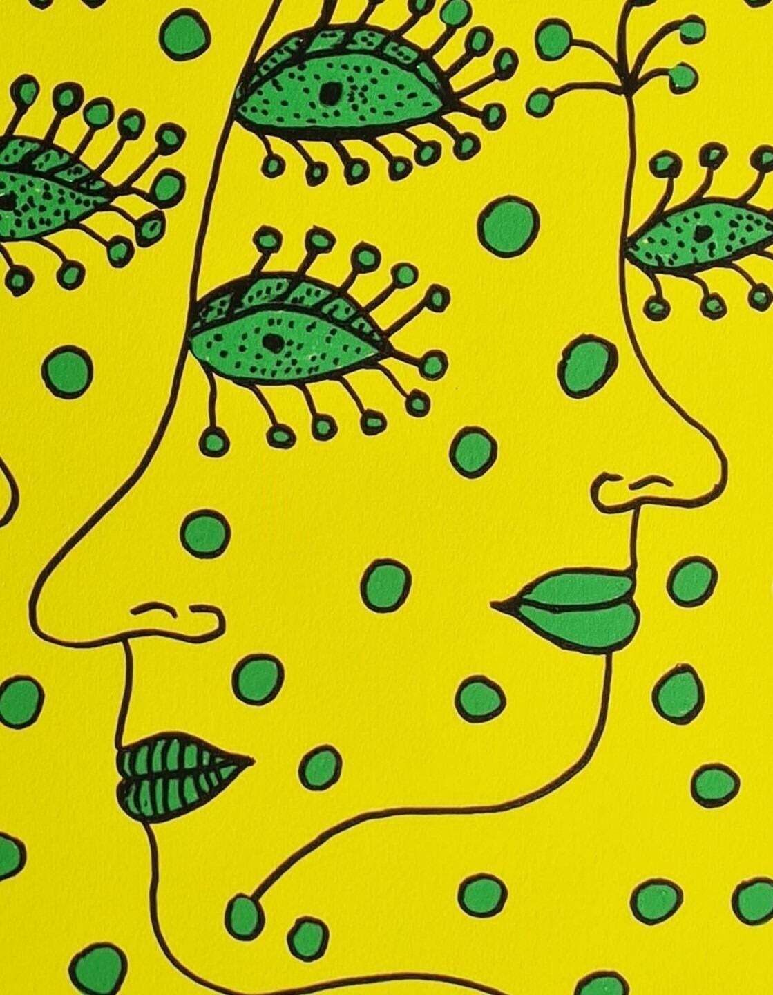 After Yayoi Kusama, Women Wishing, Lithograph, 1990s photo furniture