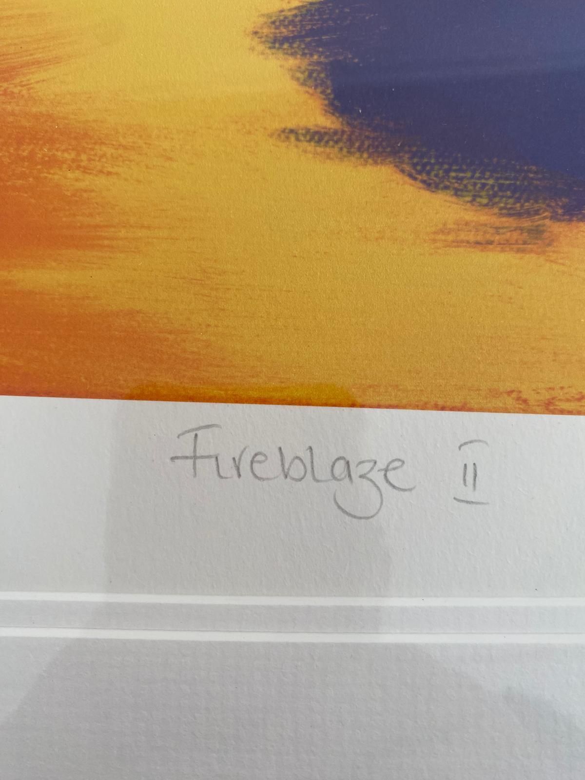 Framed Signed Limited Edition Print "Fireblaze II" By Artist Richard Parageter (97 Of 250) photo furniture