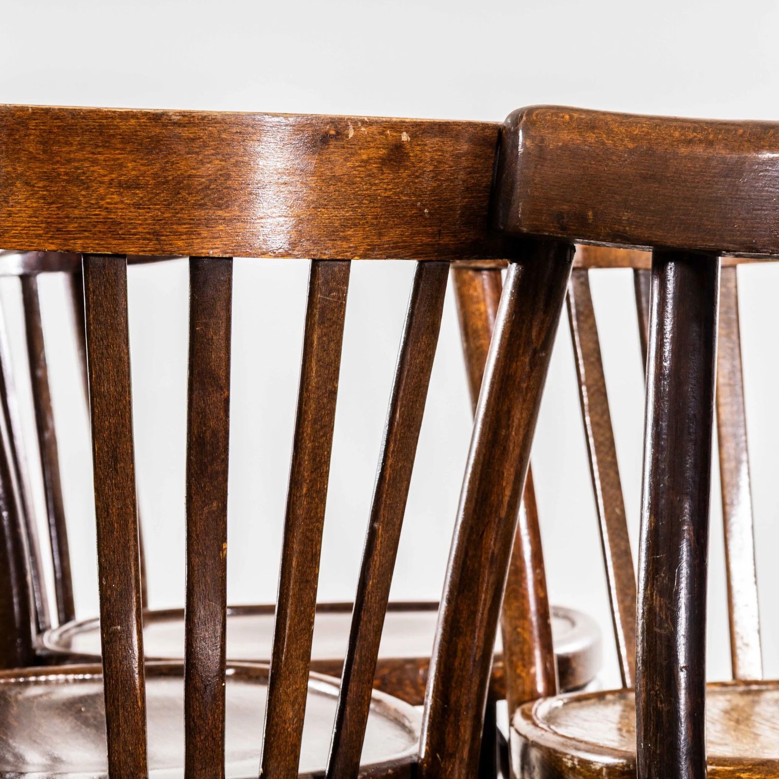 1940’s Tall Back Class Bistro Bentwood Dining Chairs – Set Of Six photo Furniture