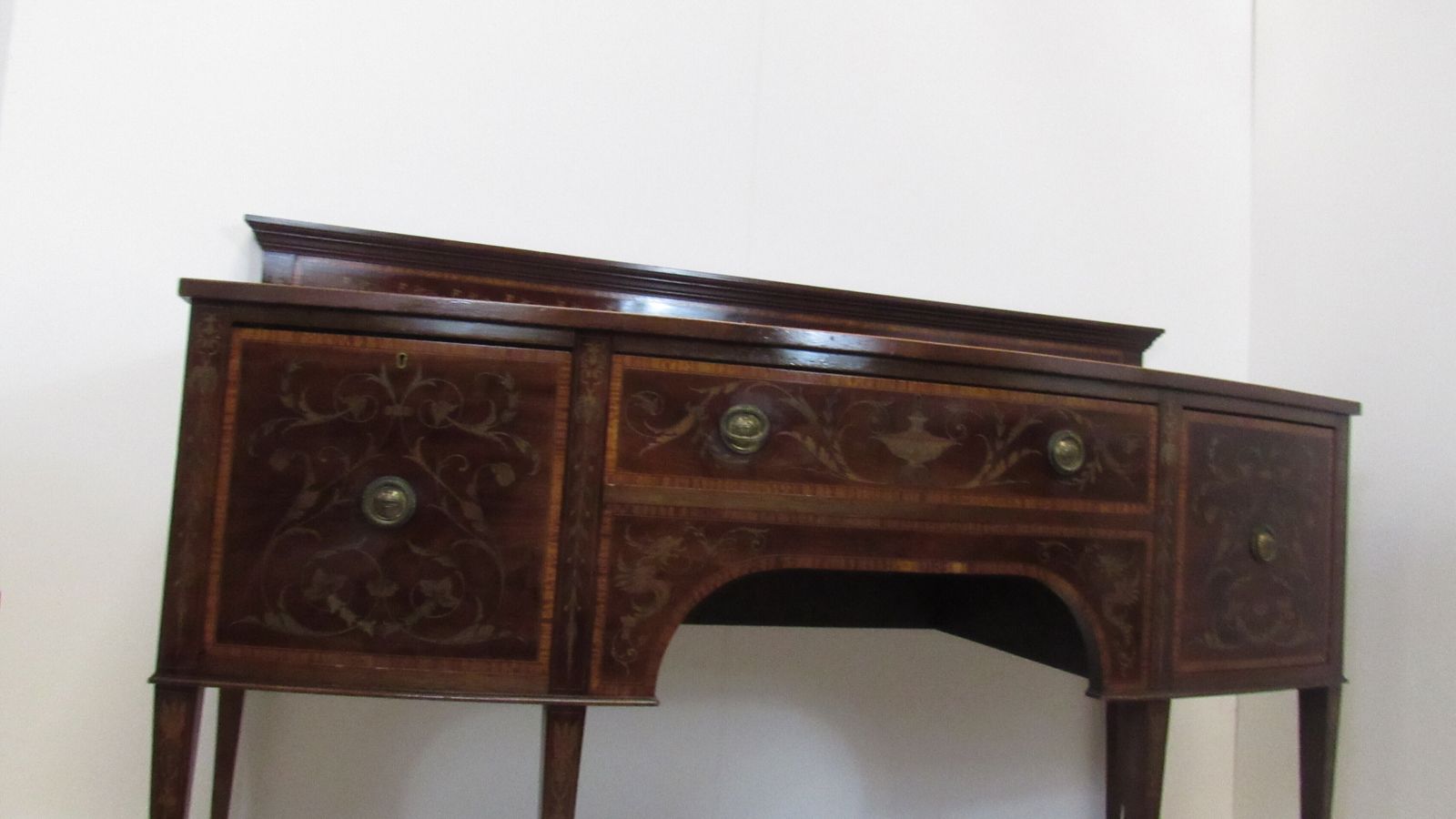 Superb Marquetry Inlaid Mahogany Sideboard photo for sale