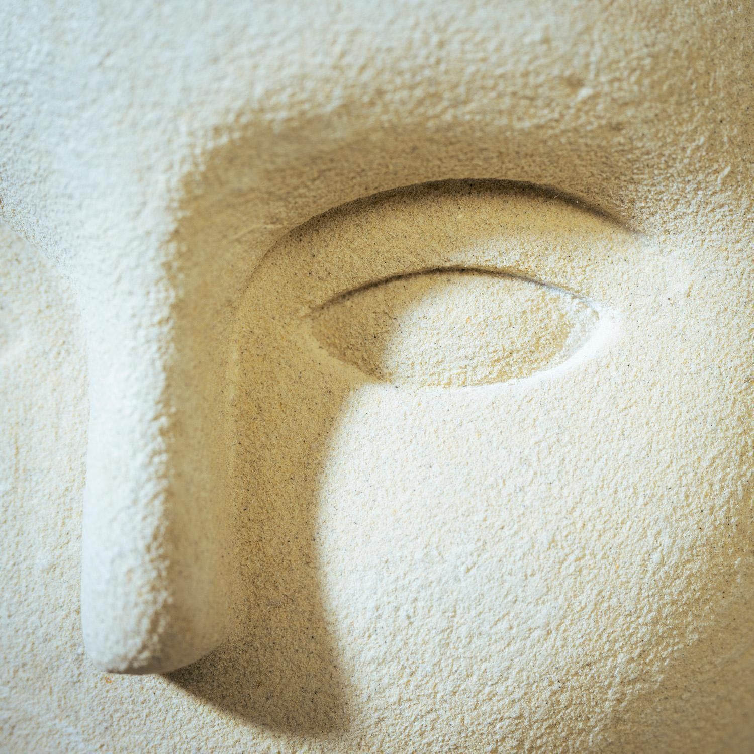 photo furniture Modernist Bust Sculture Of A Woman In Sandstone