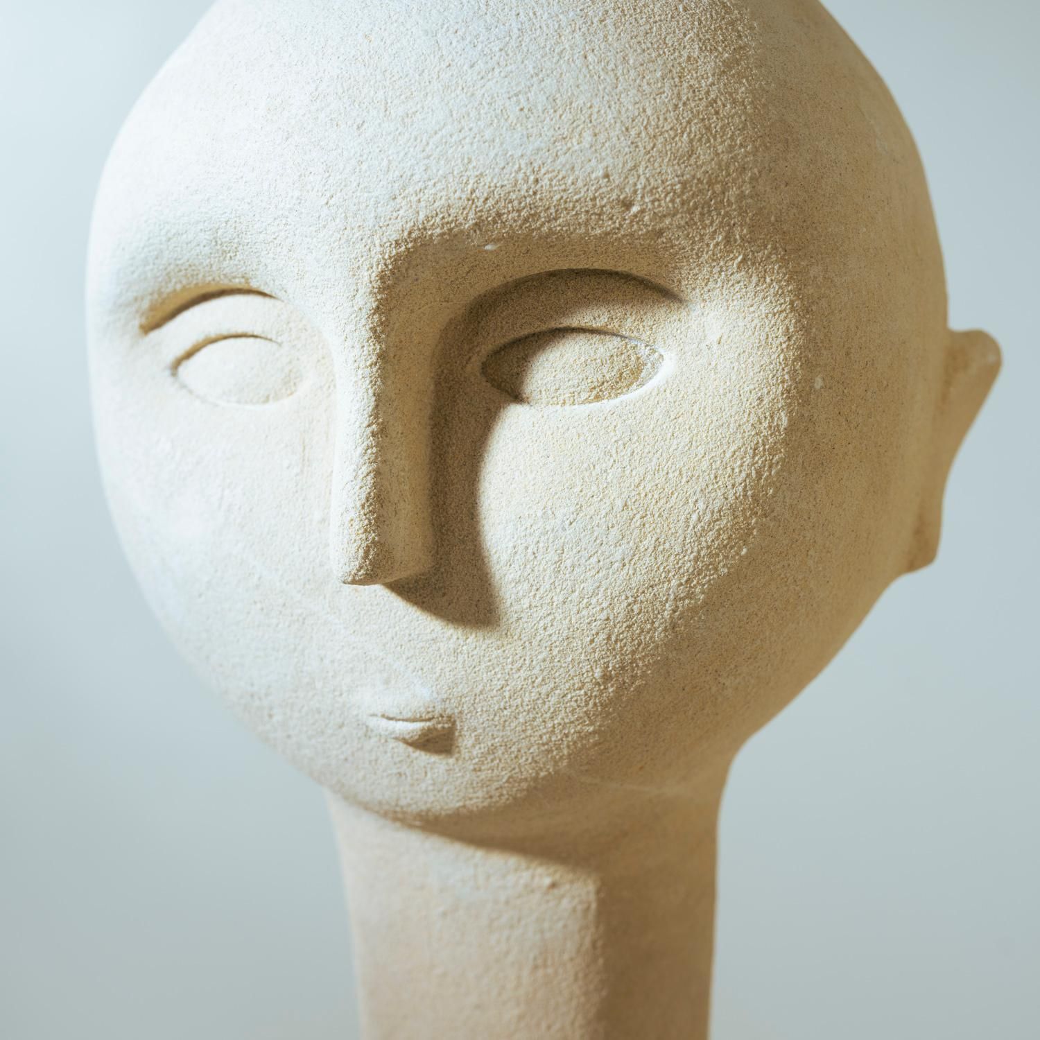 photo for sale Modernist Bust Sculture Of A Woman In Sandstone