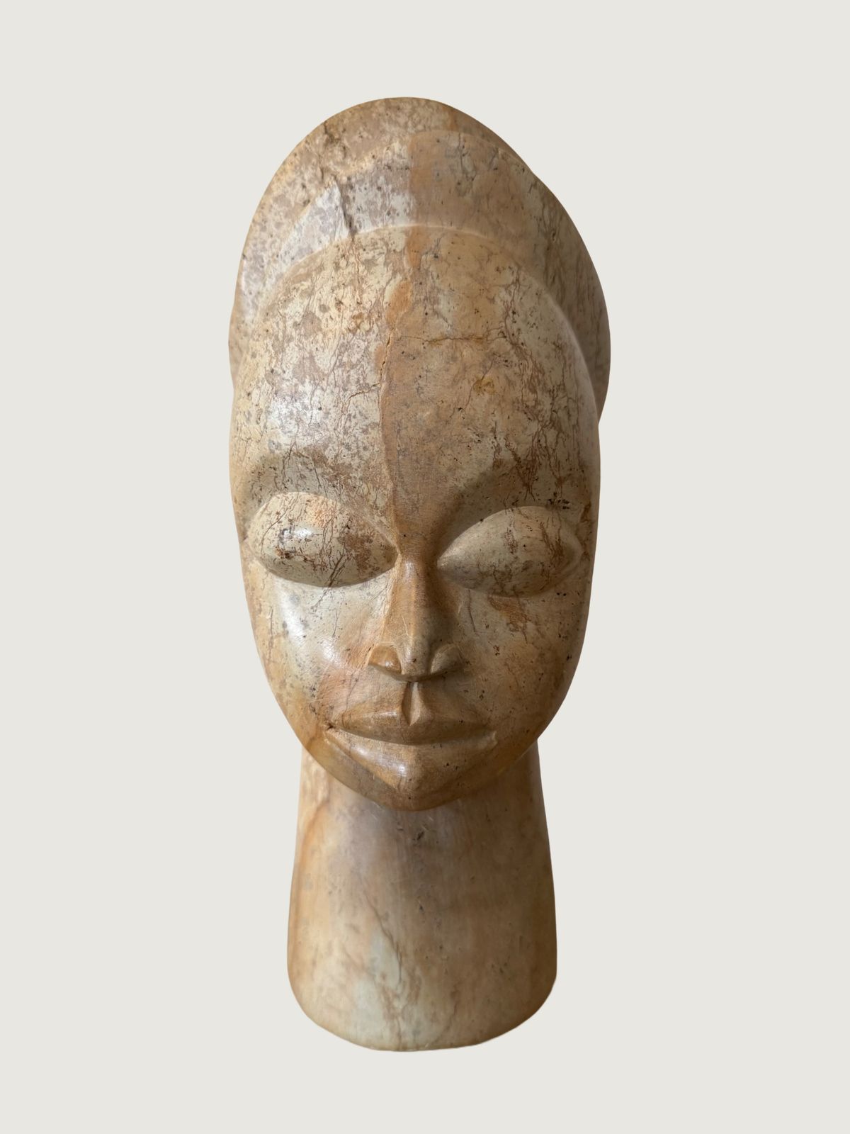 Tete Haute   Rare Gabonese Mbigou Stone Sculpture From 1970s