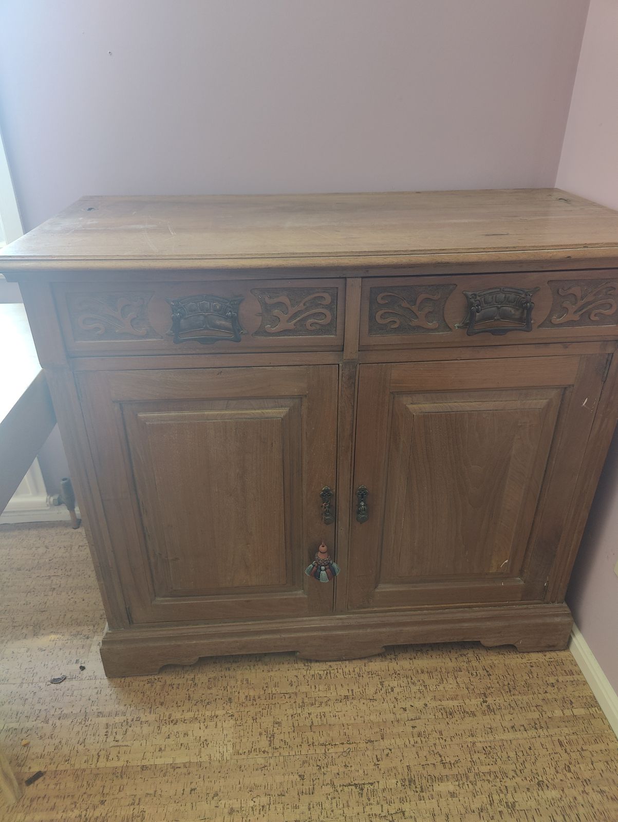 Cherry Wood Vintage Dresser Base
