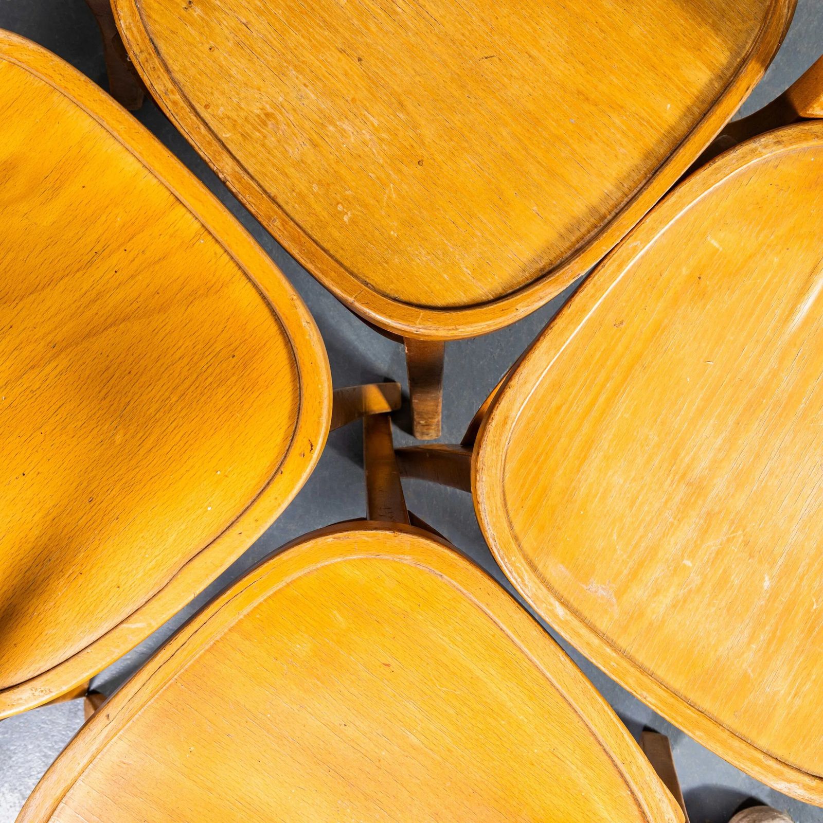 1950’s Baumann Honey Bentwood Café Dining Chair – Set Of Four photo for sale