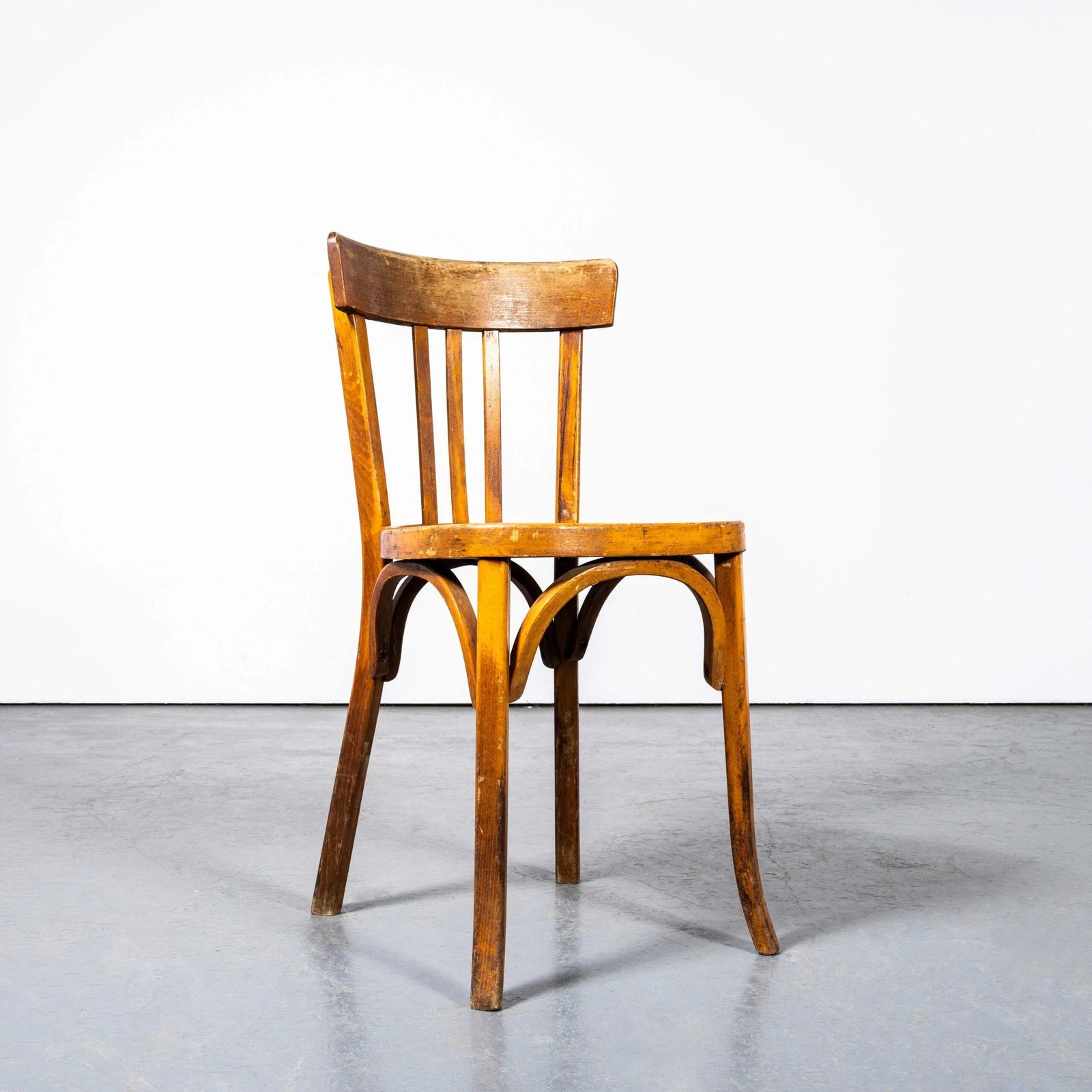 1950’s Honey Oak Bentwood Baumann Dining Chairs – Set Of Four photo vinterior