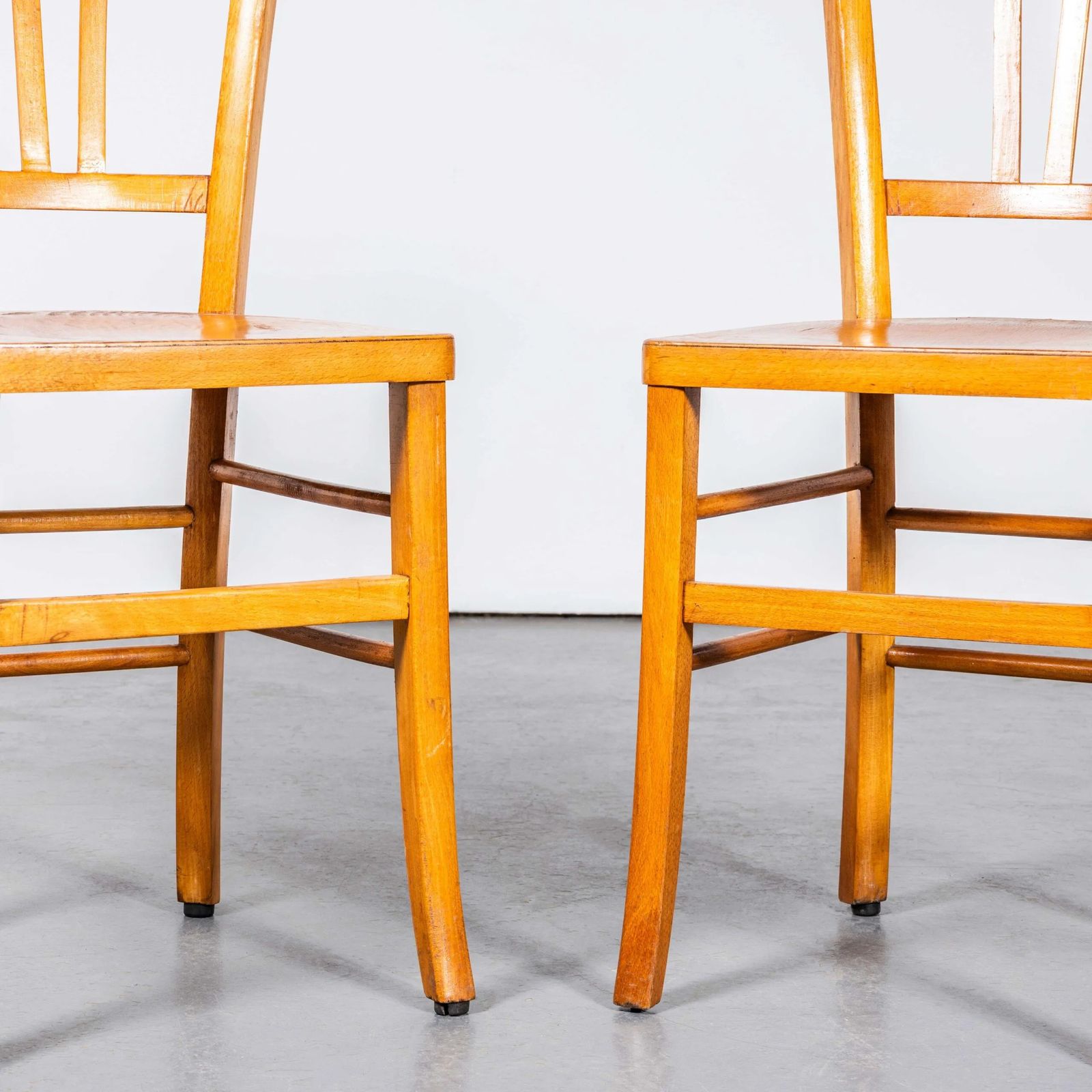1950’s Original Luterma Slat Back Farmhouse Dining Chairs – Pair photo furniture