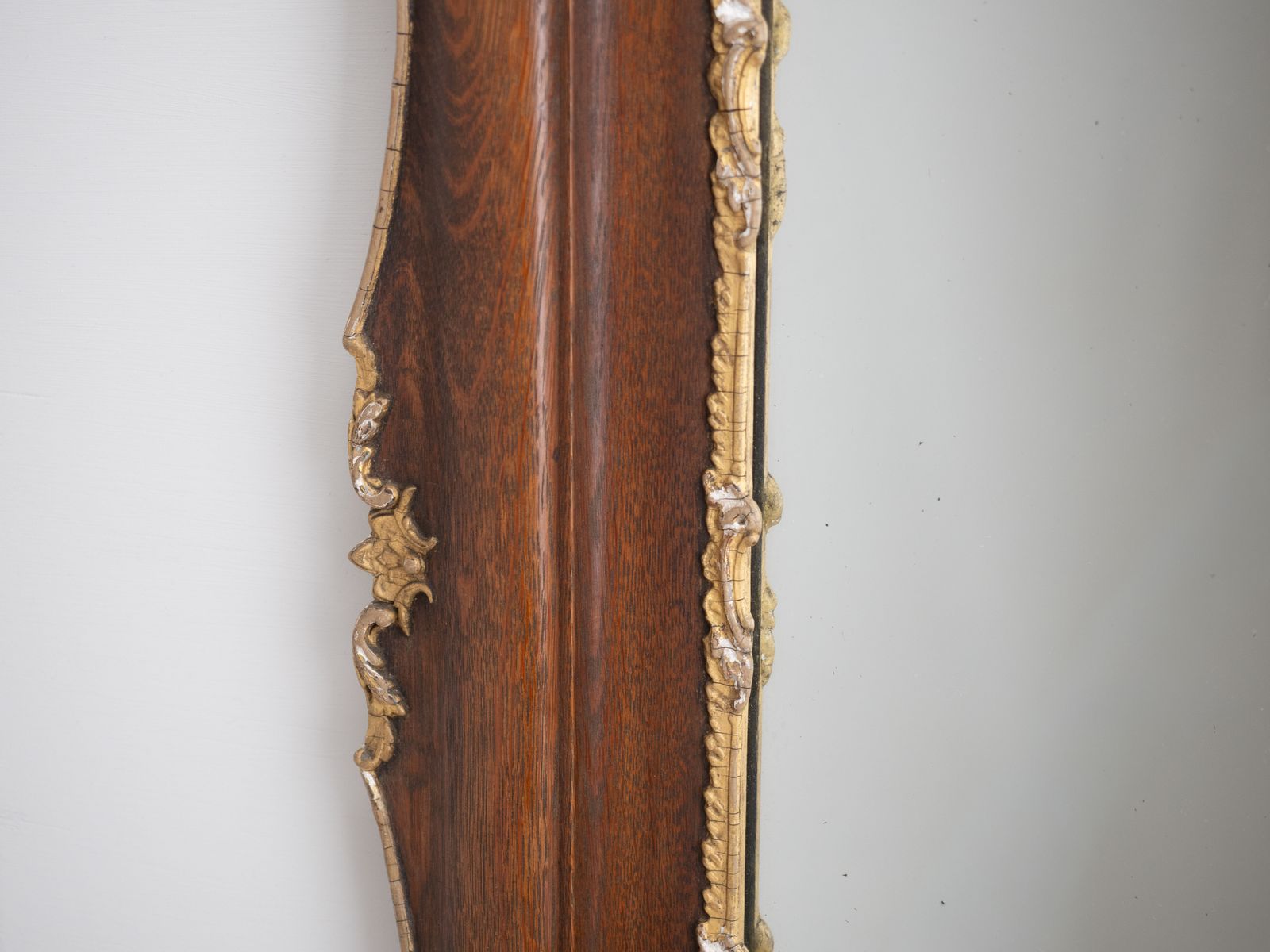 French Rococo Revival Oak And Gilt Gesso Wall Mirror, Circa 1870–1890, Late 19th Century Louis XV Revival photo for sale