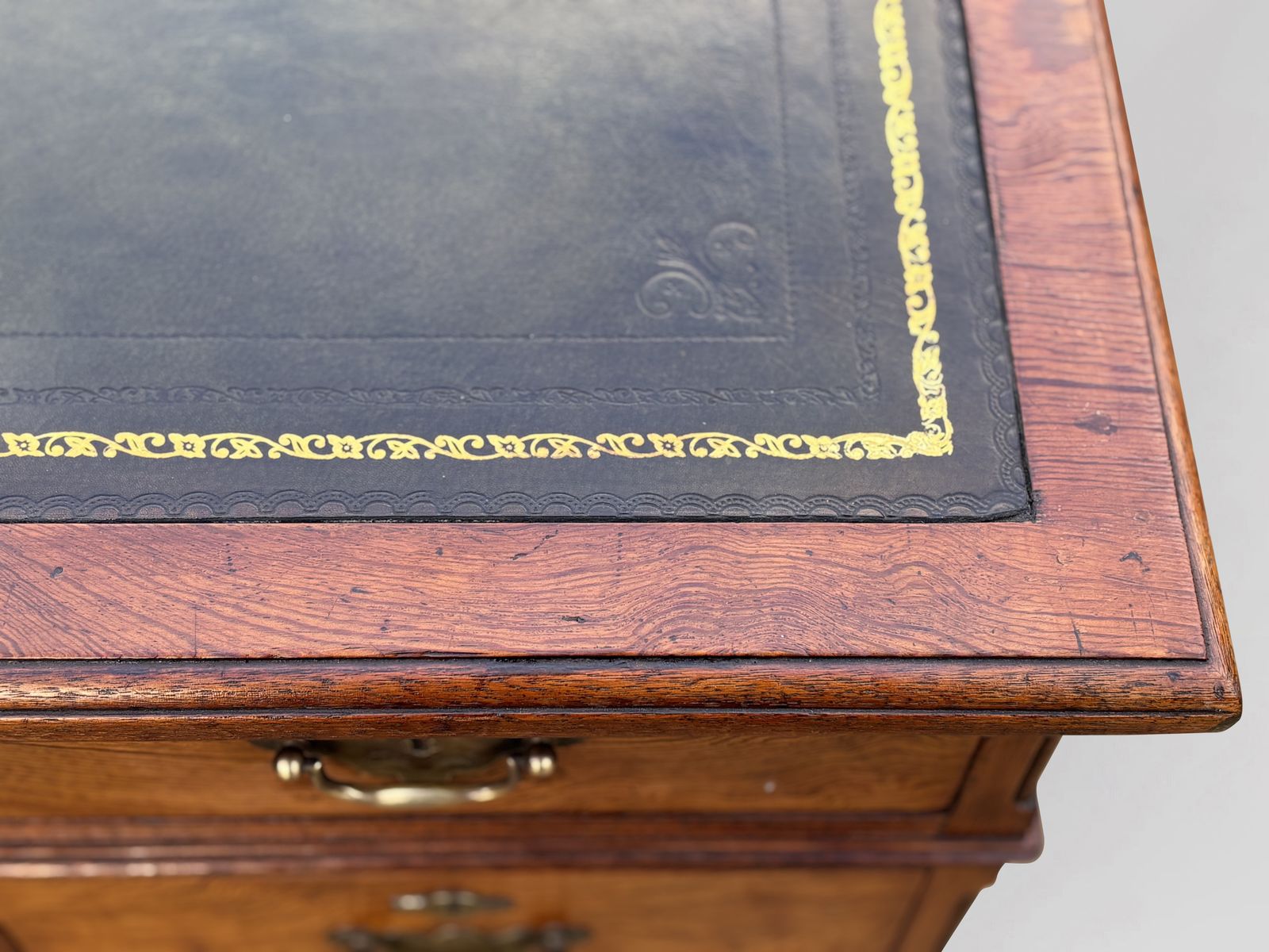 photo for sale Stunning Patina 19th Century Pitch Pine Partners Desk