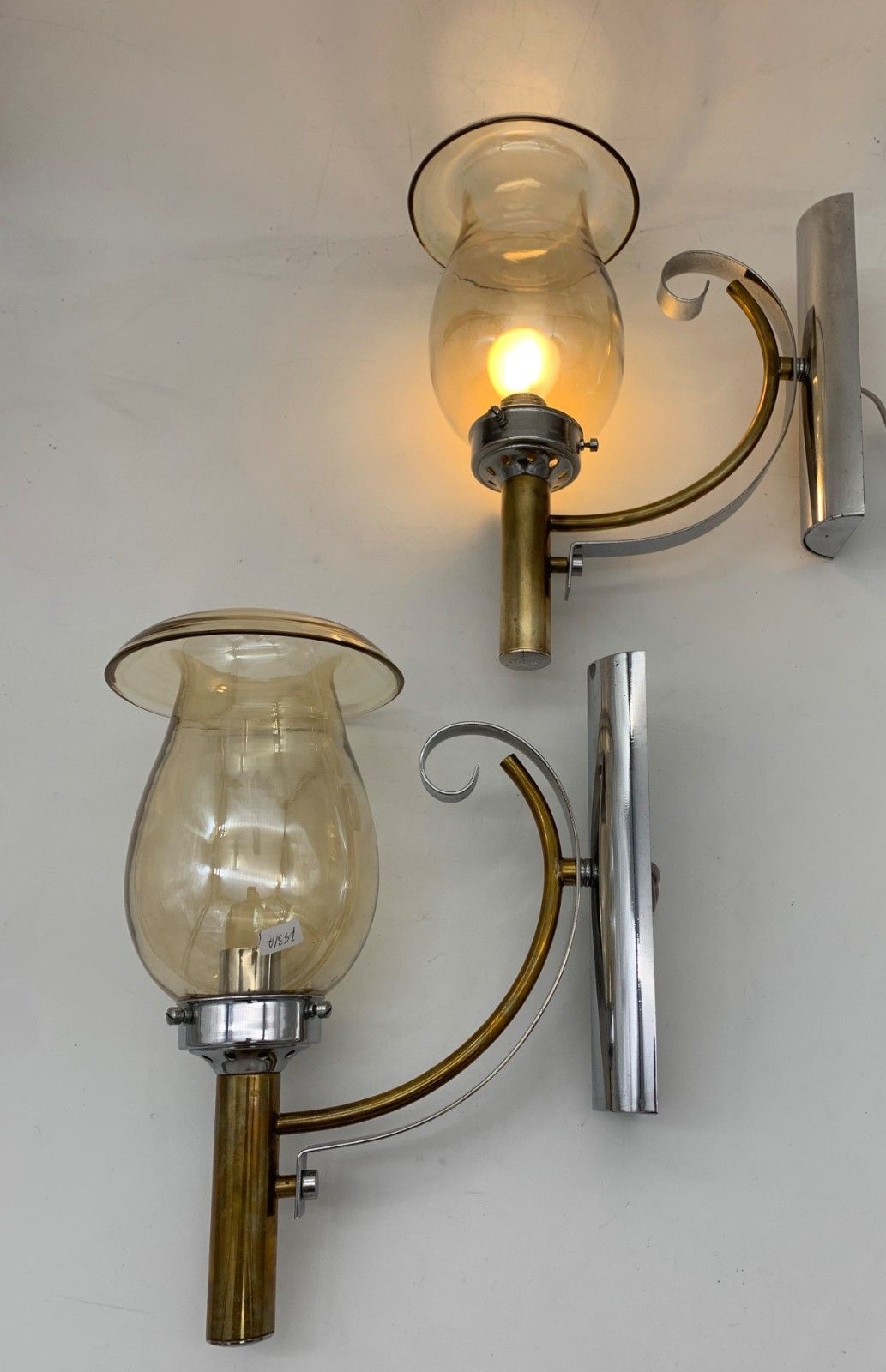 Pair Of Wall Lamps, Sconces Attributed To Seguso Made In Italy 1970