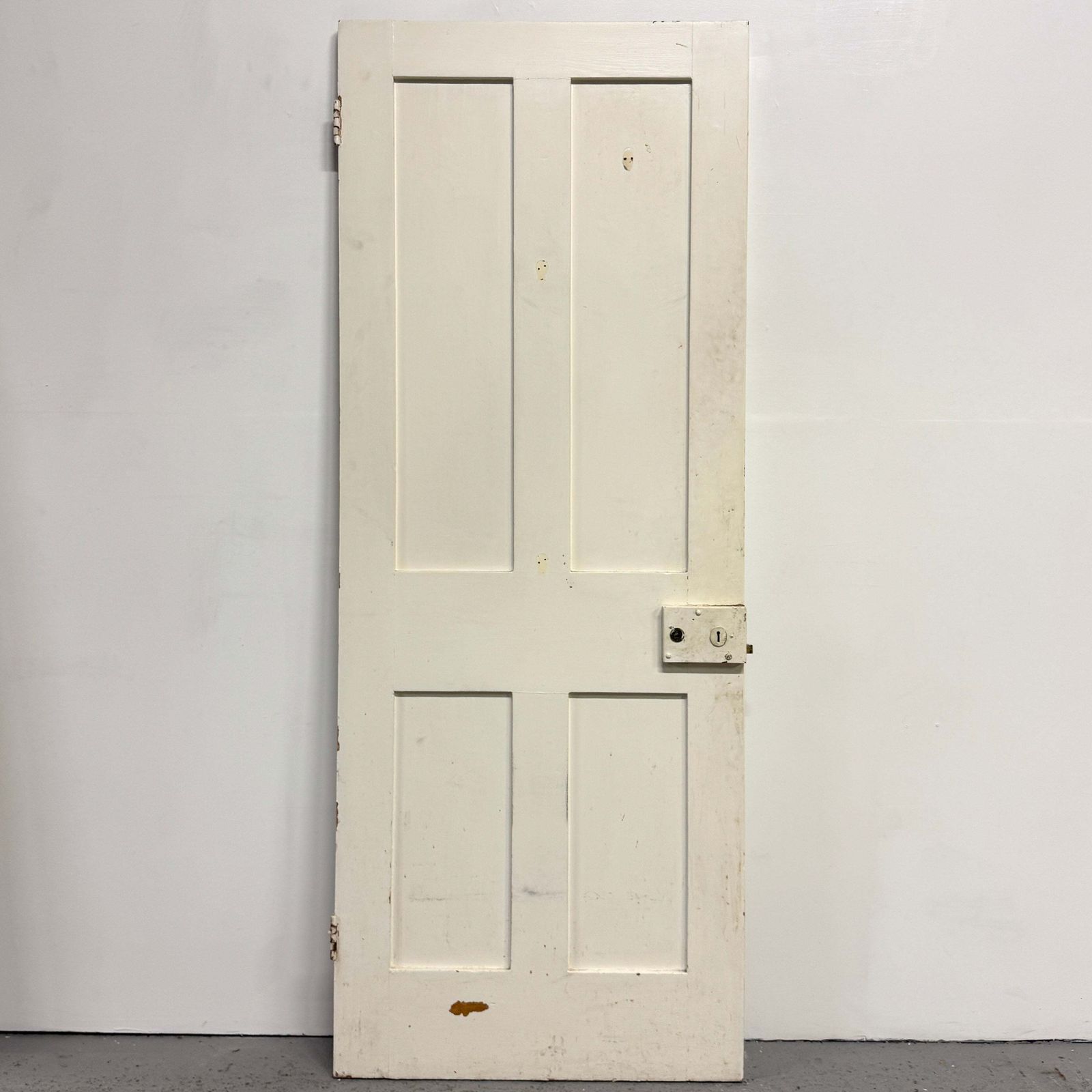 Antique Four Panel Door 195.5cm X 75.5cm X 3.5cm photo vintage