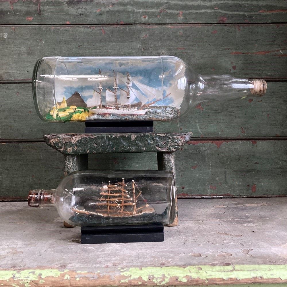 Large Ship In A Bottle, Mid 20th Century photo for sale