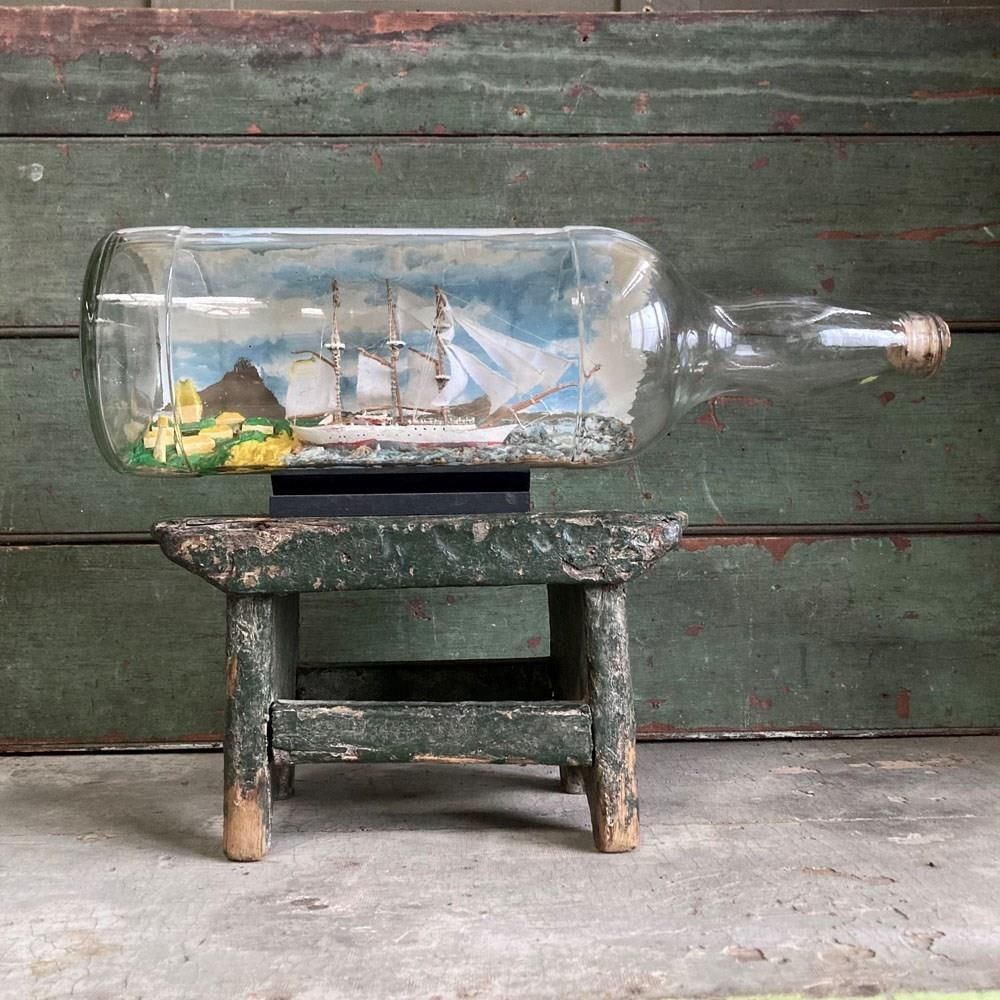 Large Ship In A Bottle, Mid 20th Century