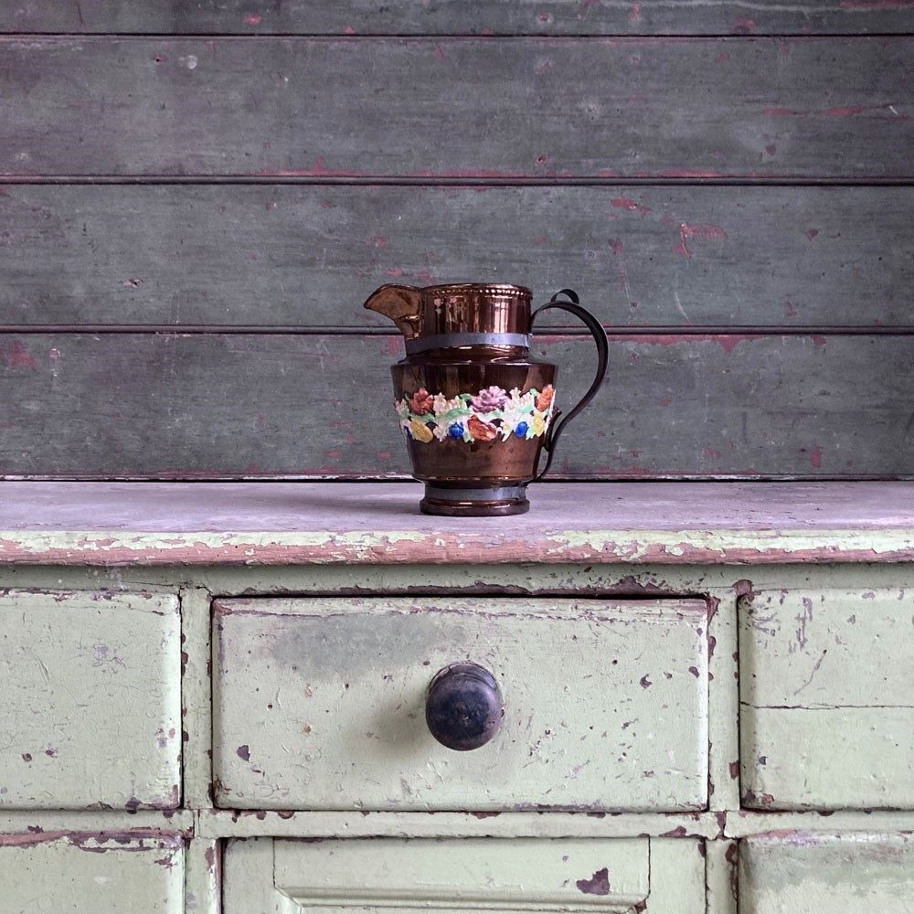Tinker Repair Sunderland Jug, 1800s photo for sale