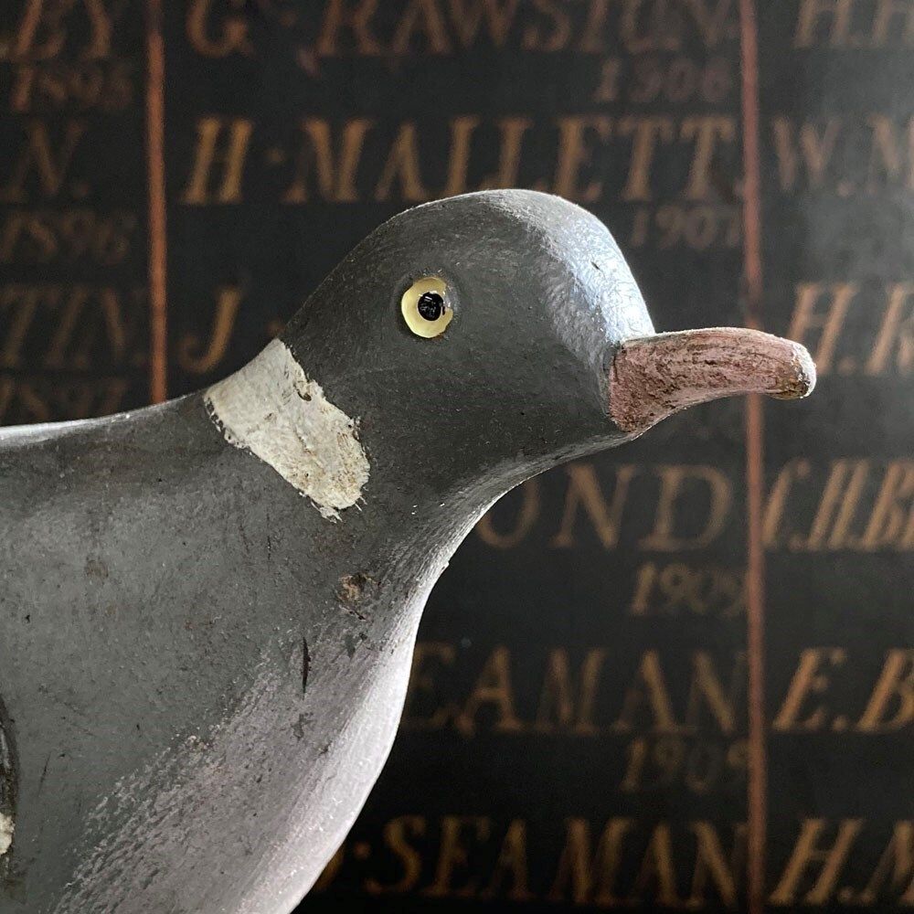 Vintage Decoy Wood Pigeon, 1930s photo furniture