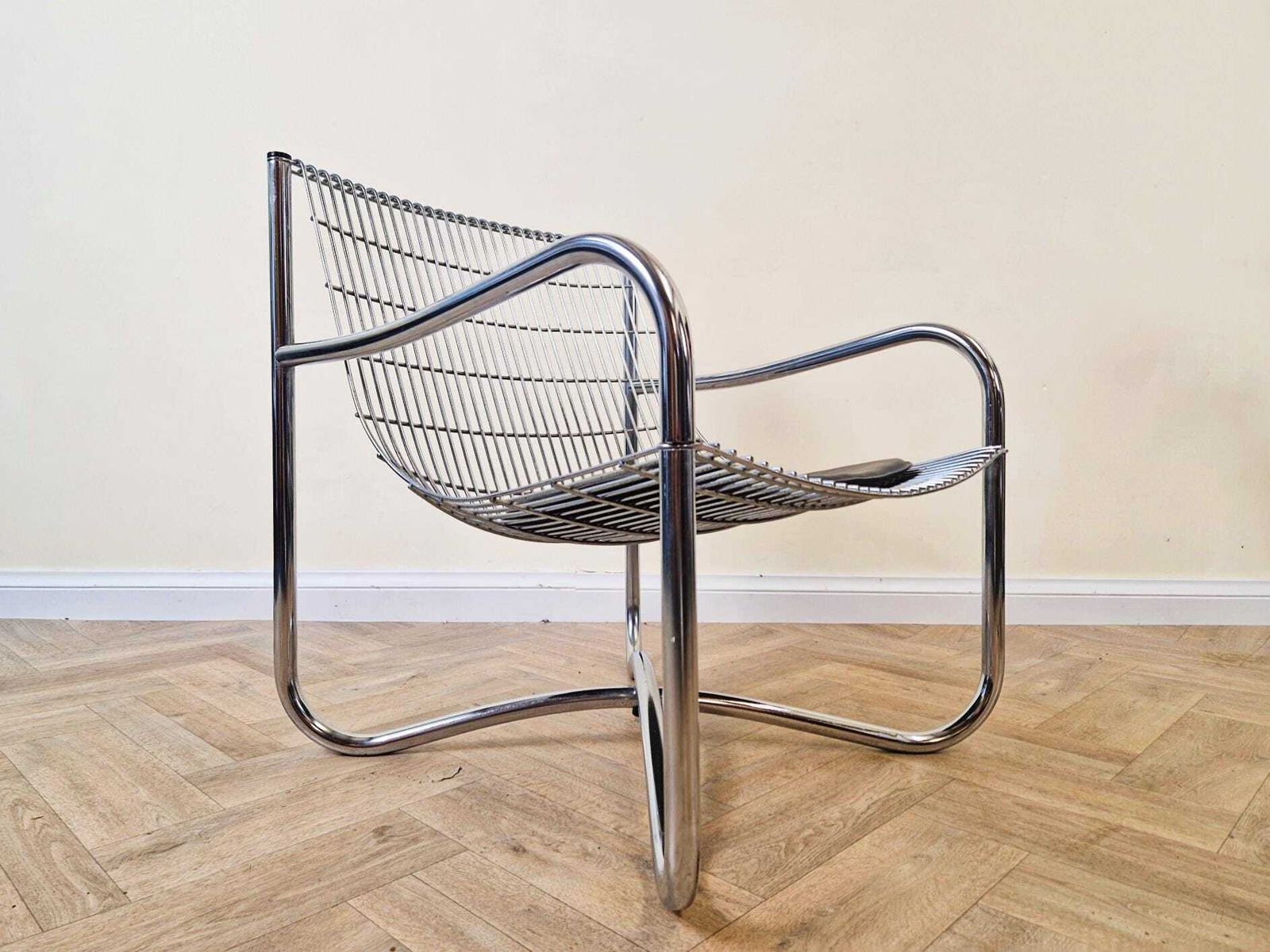 David Mellor O.B.E Iconic Mid Century Chrome & Steel Lounge Accent Chair Bl789a
