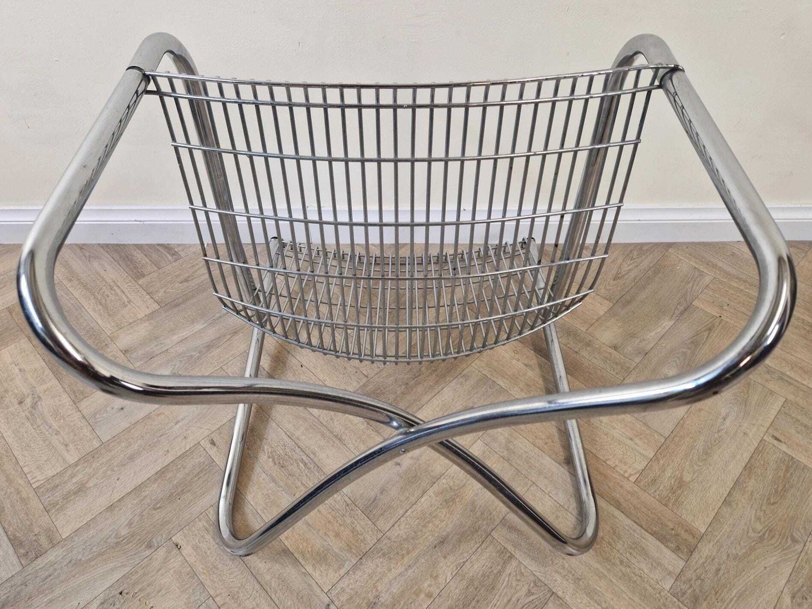 David Mellor O.B.E Iconic Mid Century Chrome & Steel Lounge Accent Chair Bl789a photo buy