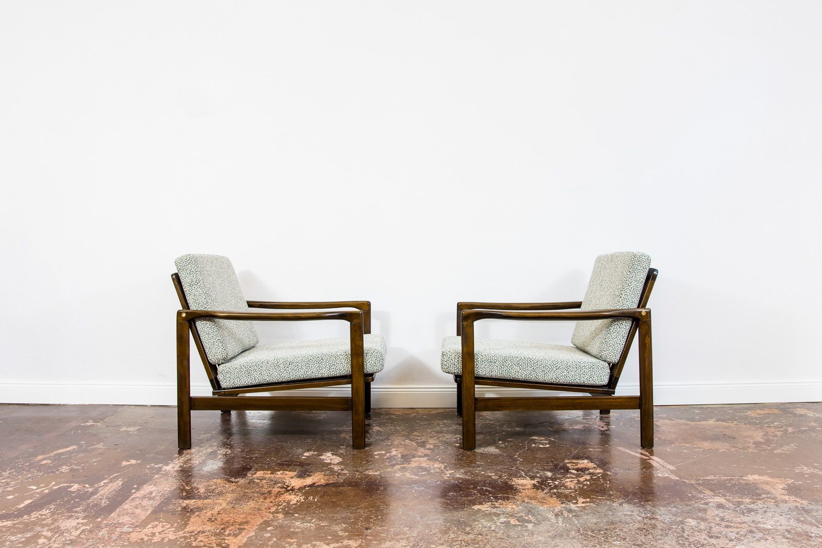 Vintage Club Chairs By Zenon Bączyk, 1960's, Set Of 2 photo Furniture