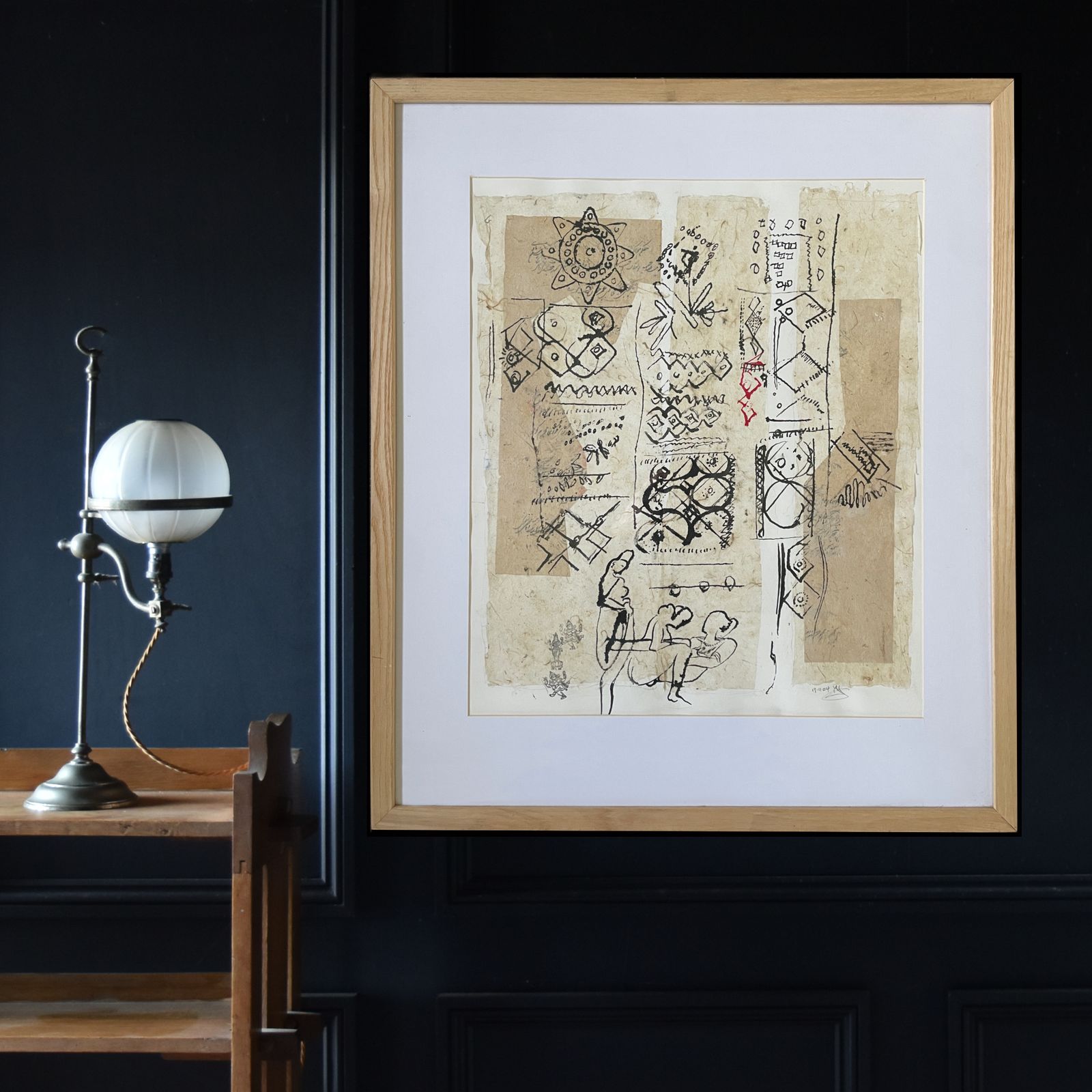 "Love Letter" Ink On Mulberry Paper, Peter Jackson B1930 photo furniture