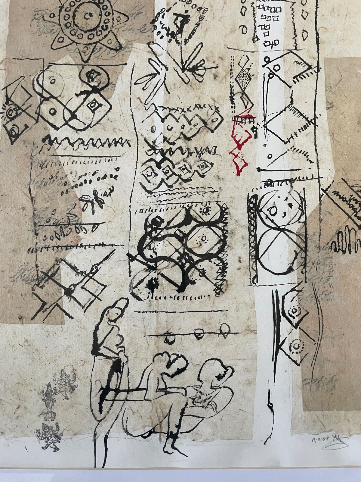 "Love Letter" Ink On Mulberry Paper, Peter Jackson B1930 photo for sale