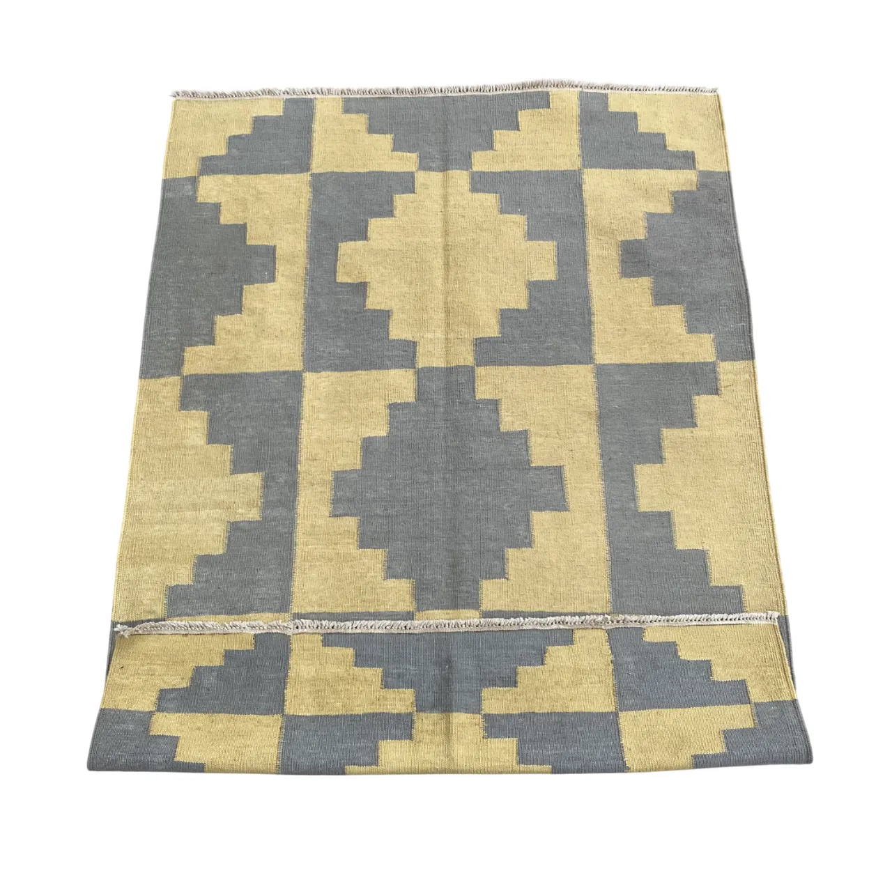 Modern Kilim Handwoven Wool Living Room Bedroom Rug photo vintage