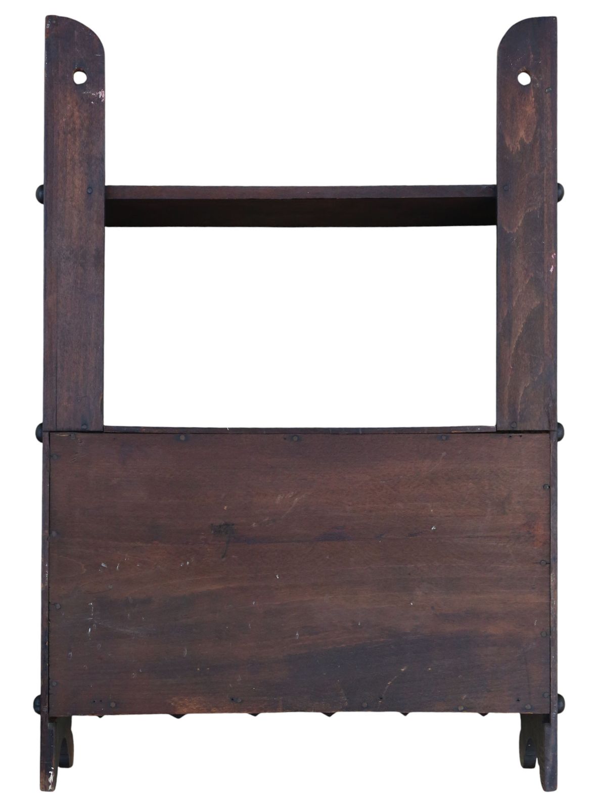Antique 19th Century Victorian Gothic Oak & Beech Wall Cupboard / Bookcase Display Shelves – Quality photo vinterior