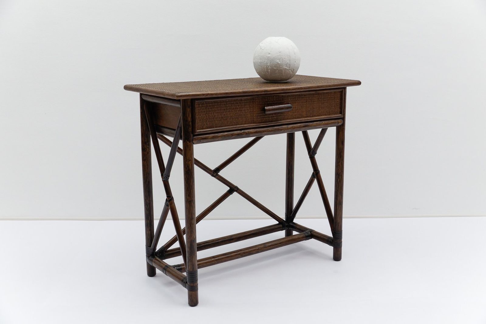Italian Chest Of Drawers Made Of Bamboo And Rattan, 1970s photo Furniture