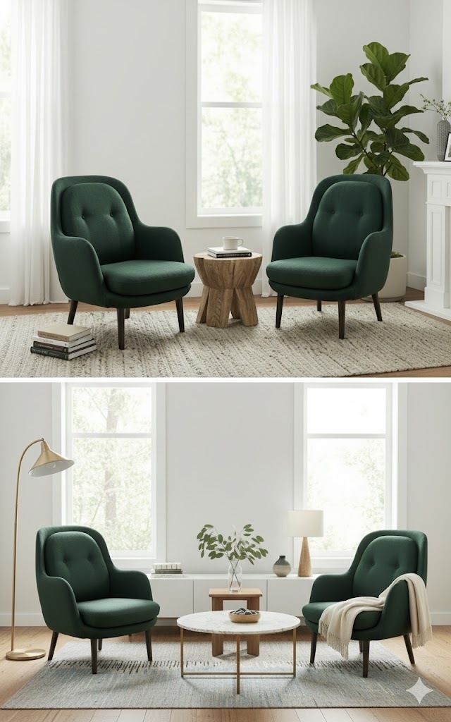 Fritz Hansen “Fri” Lounge Armchair   In Emerald Green (Two Available) photo furniture