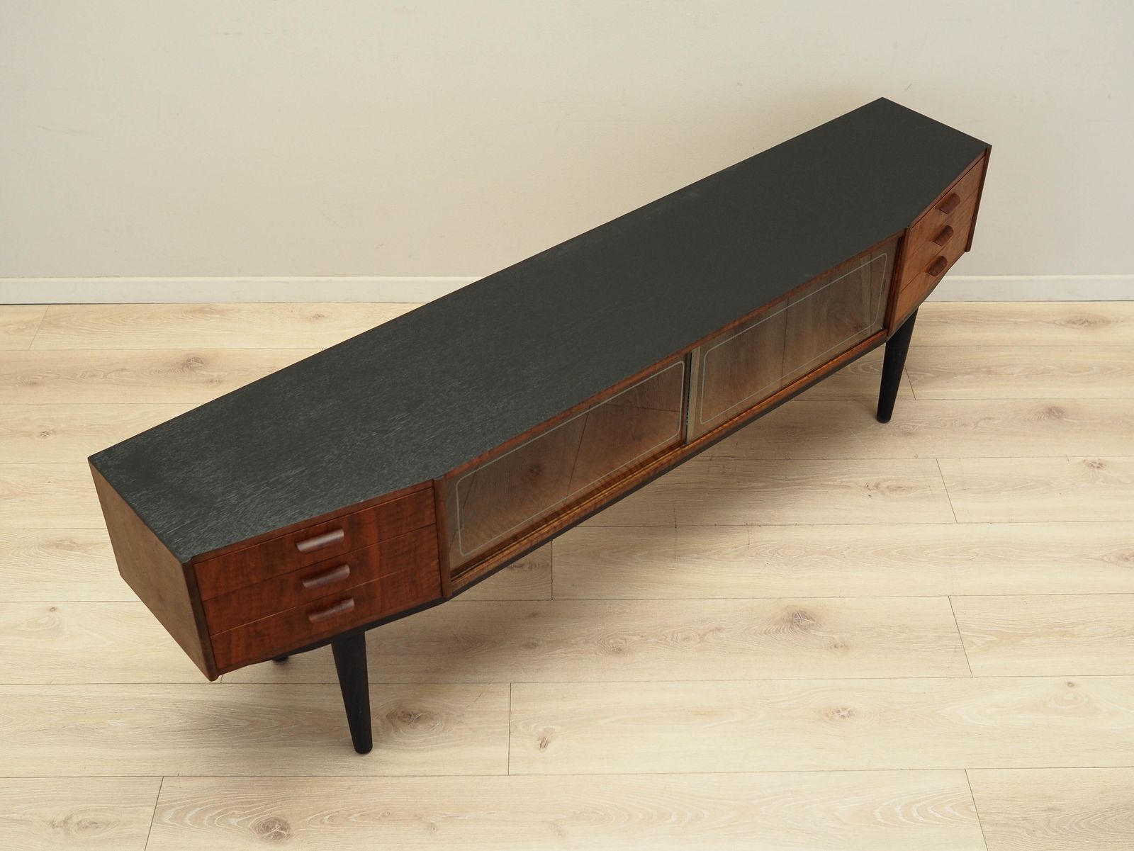 Walnut Lowboard, Danish Design, 1960s, Production: Denmark photo vinterior