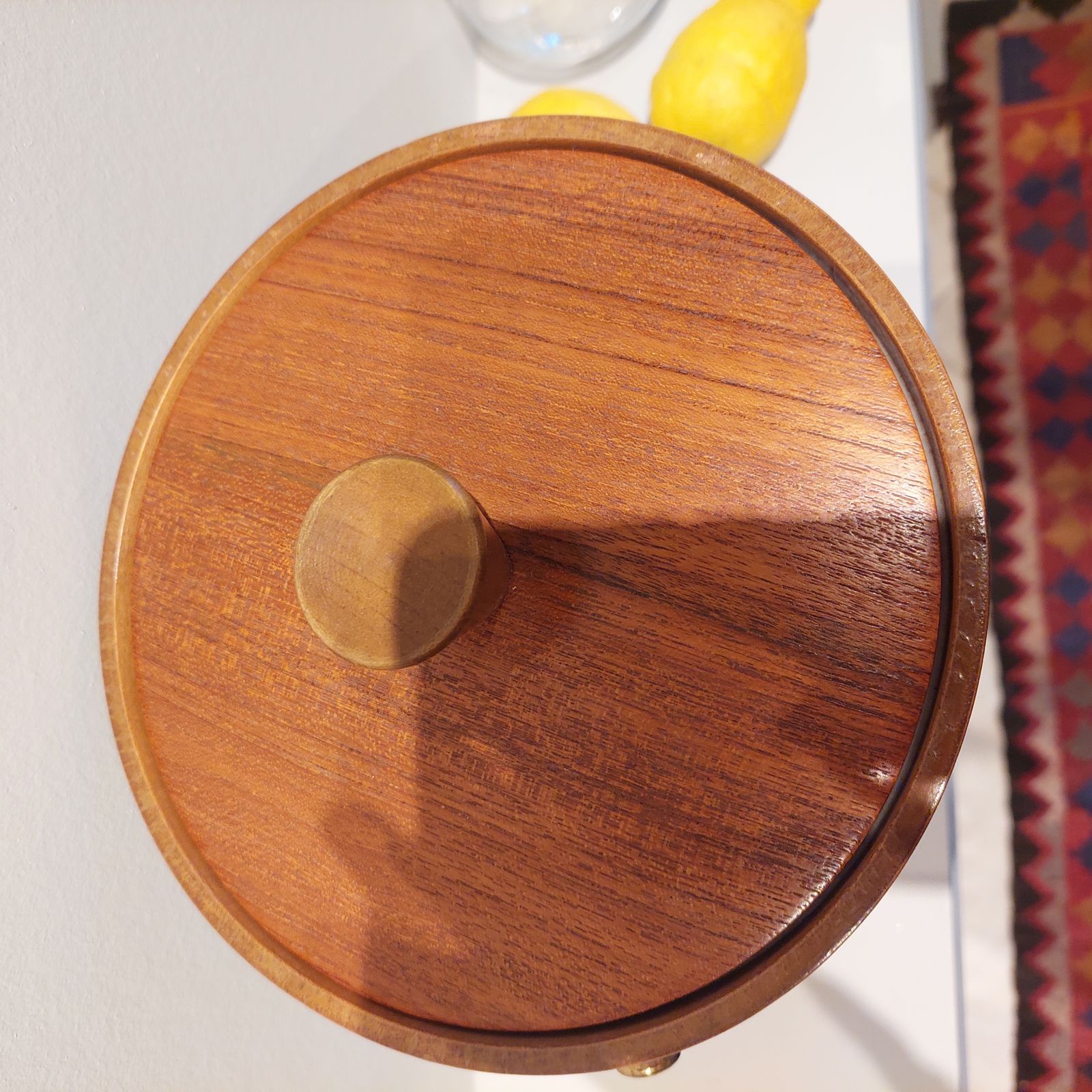 Home Decor Mid Century Teak Ice Bucket  Tableware Drinkware Japan 60s photo