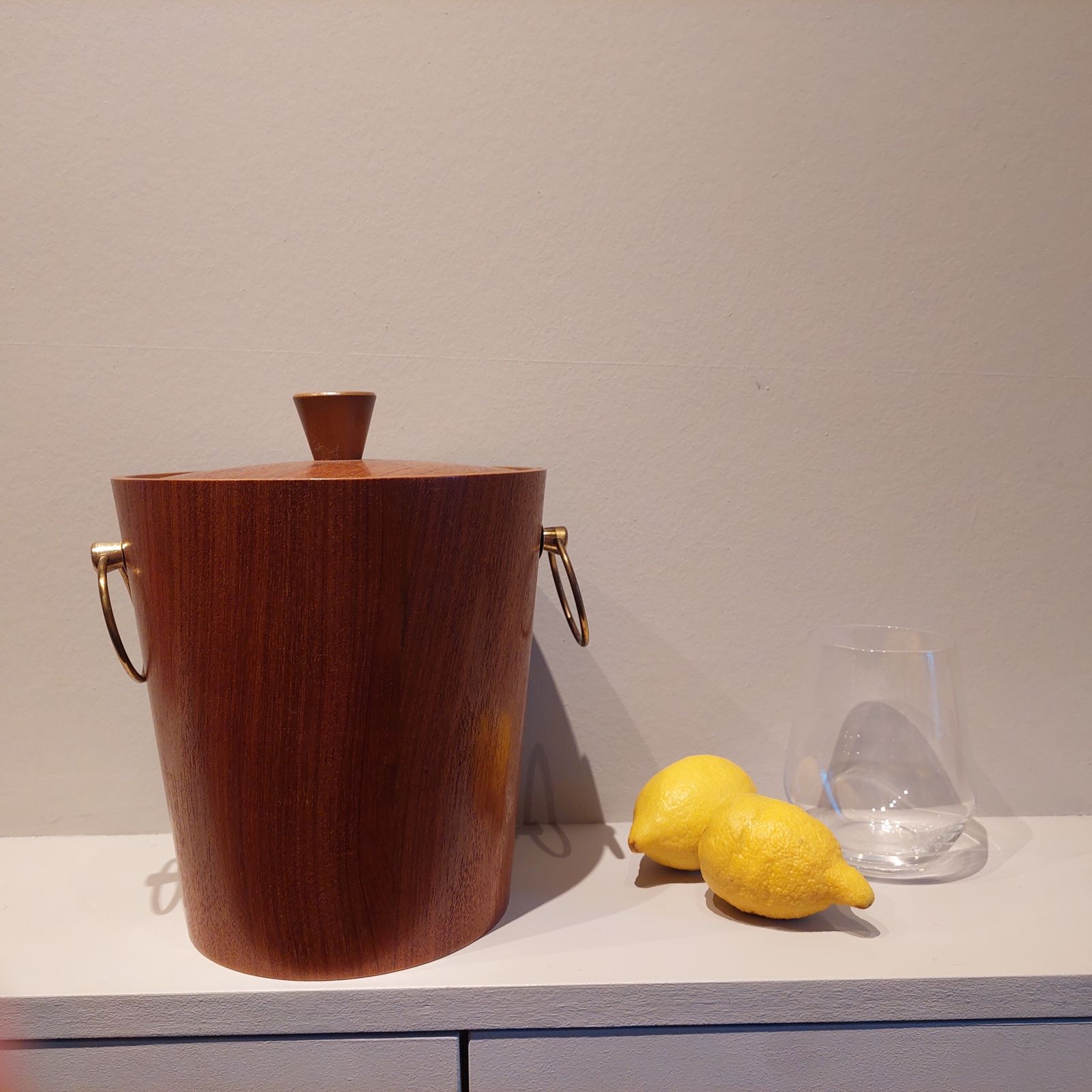 Mid Century Teak Ice Bucket  Tableware Drinkware Japan 60s photo furniture