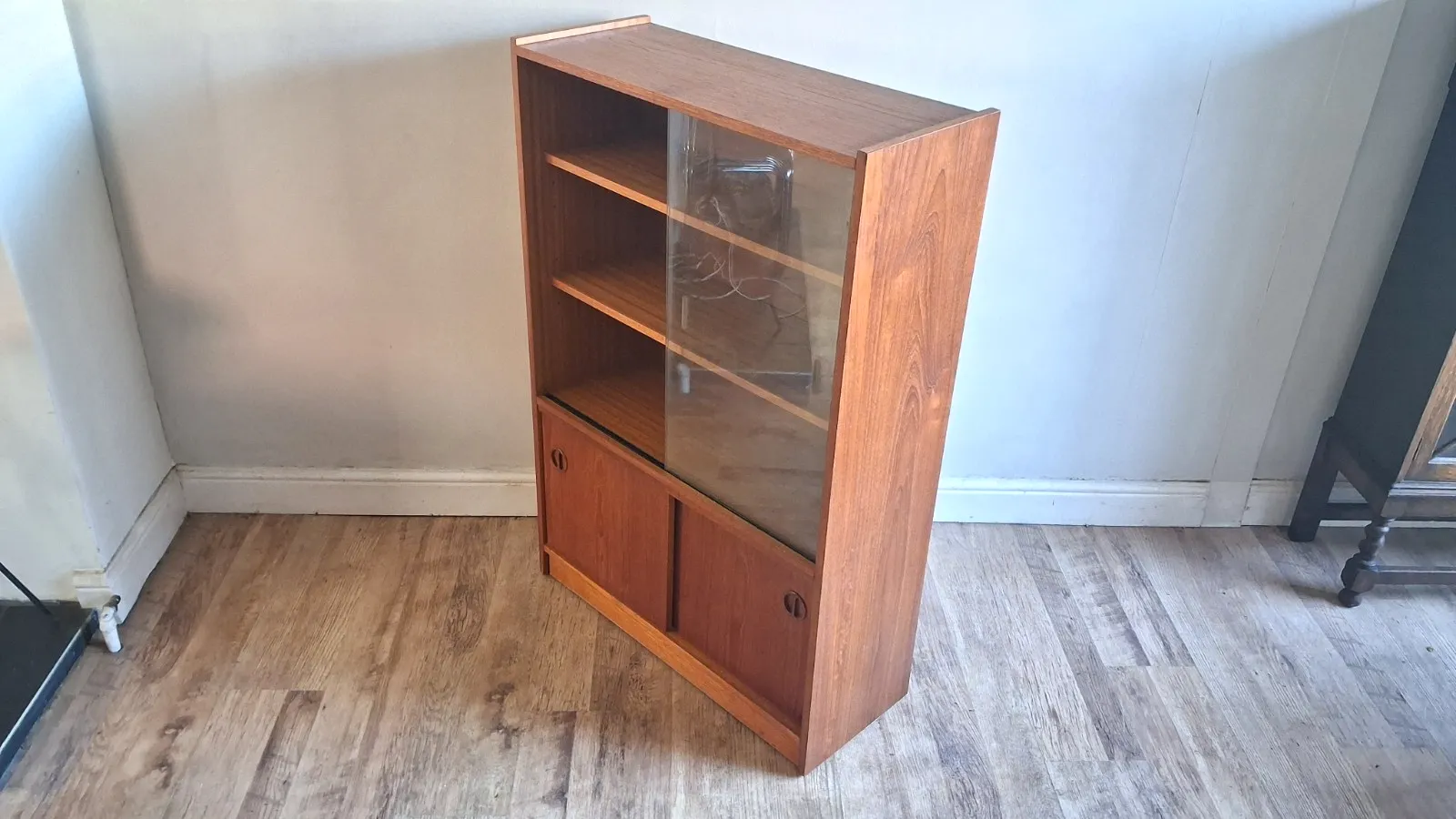 Delightful 1970's Teak Mid Century Drink S/Display Cabinet , Bookcase ,Cupboard photo buy