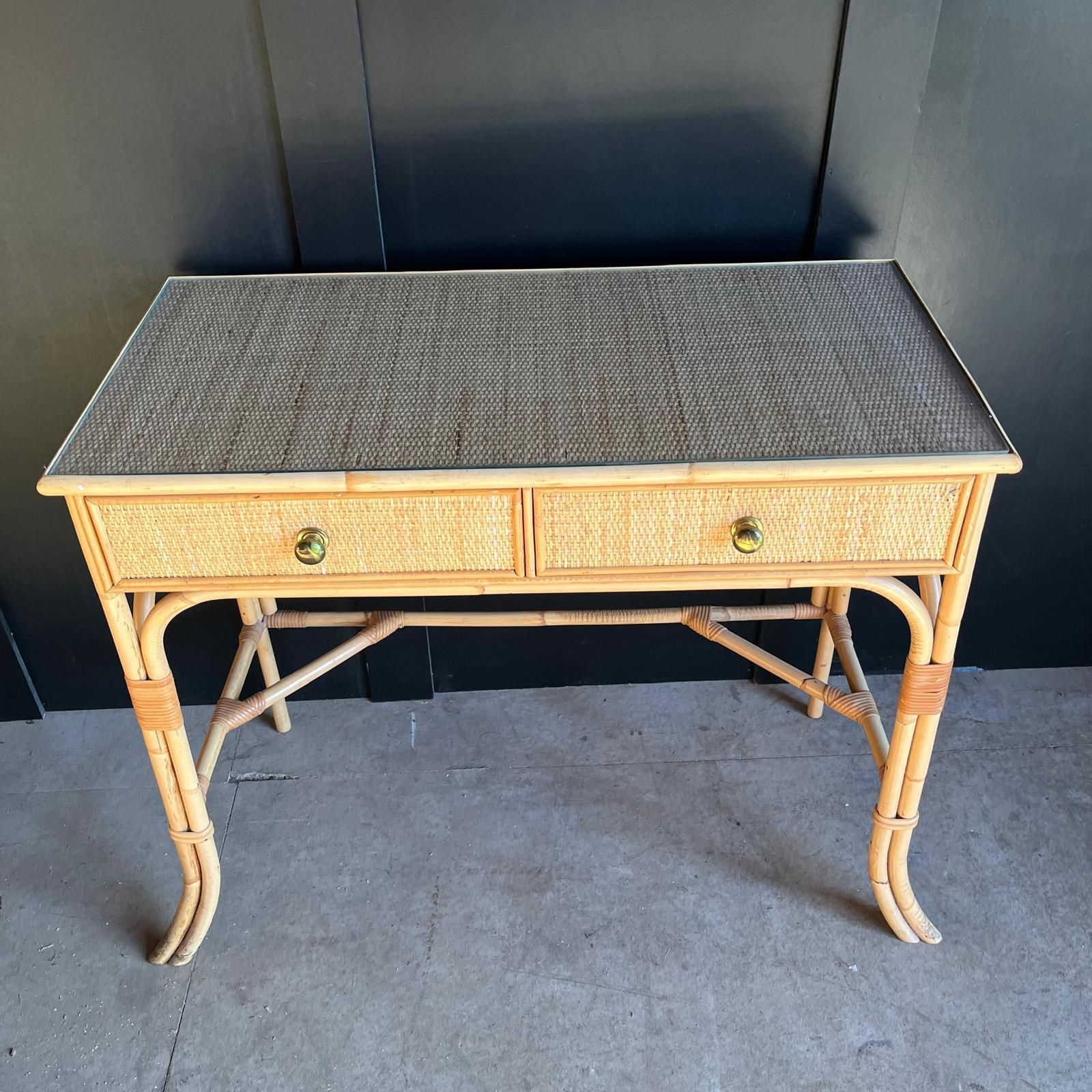 Cane And Bamboo Dressing Table / Desk photo Furniture