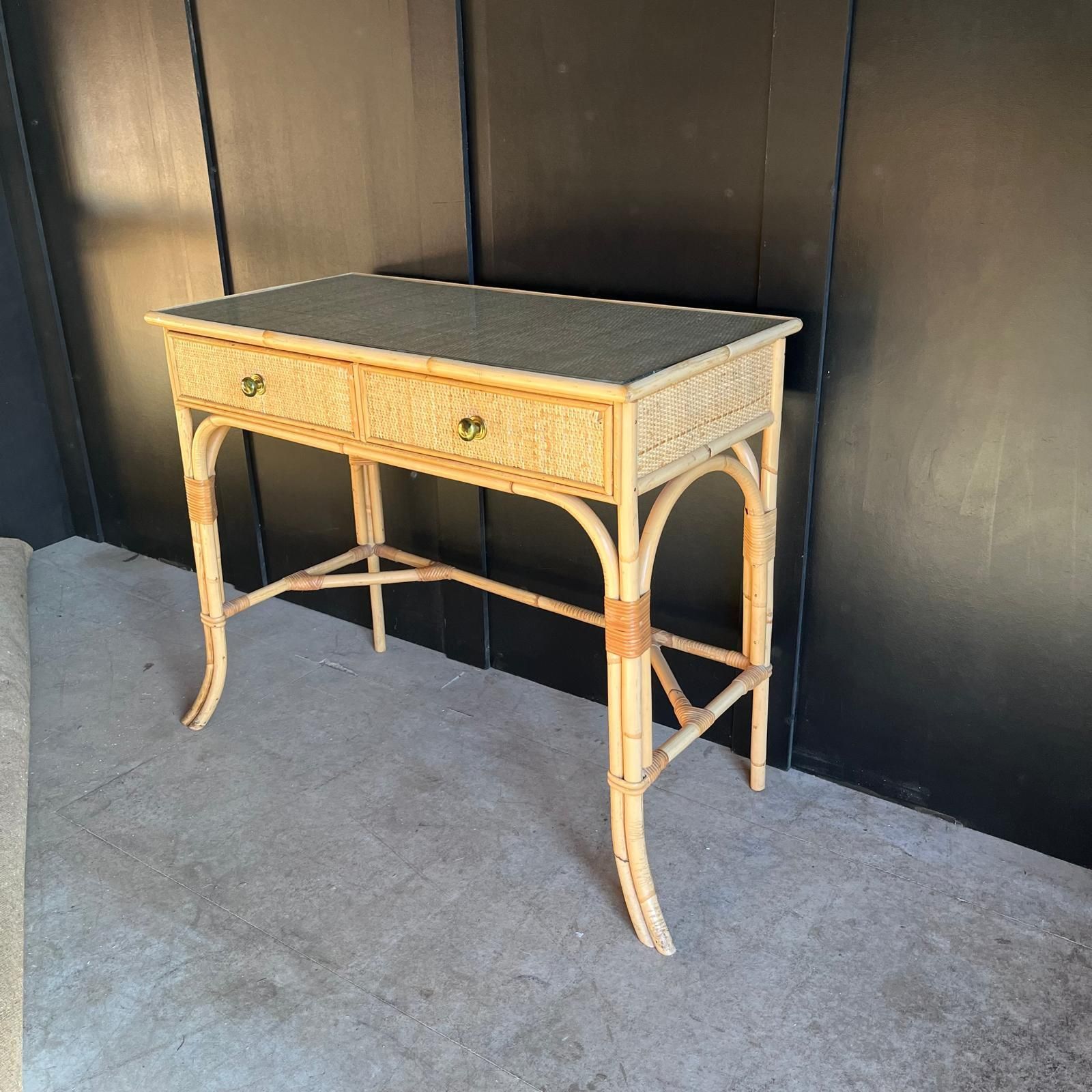 Cane And Bamboo Dressing Table / Desk photo buy