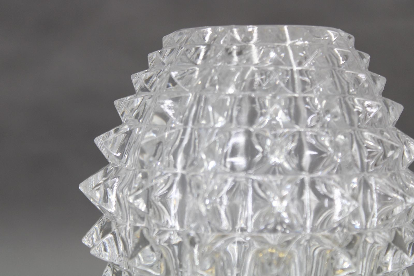 Pair Of 1970s Mid Century Czech Table Lamps With Prismatic Glass Shades photo buy