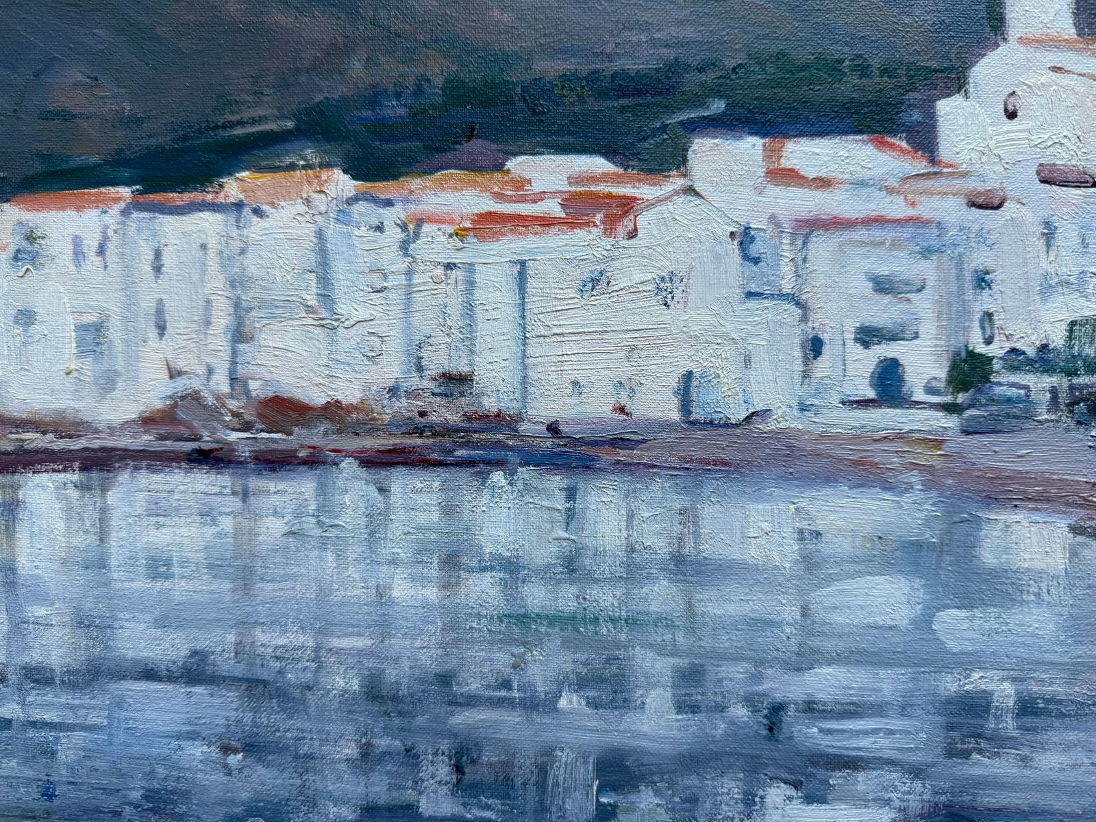 Rafael Duran Benet Cadaques Oil Painting Spanish Seascape Mediterranean Art C.1990 photo Art