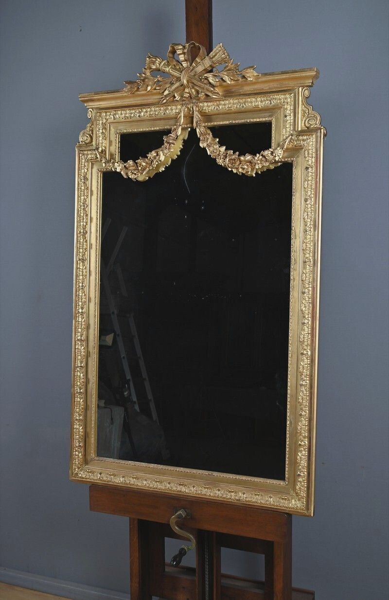 Important Giltwood Mirror, Louis XVI Style – Second Half Of The 19th Century photo Home Decor