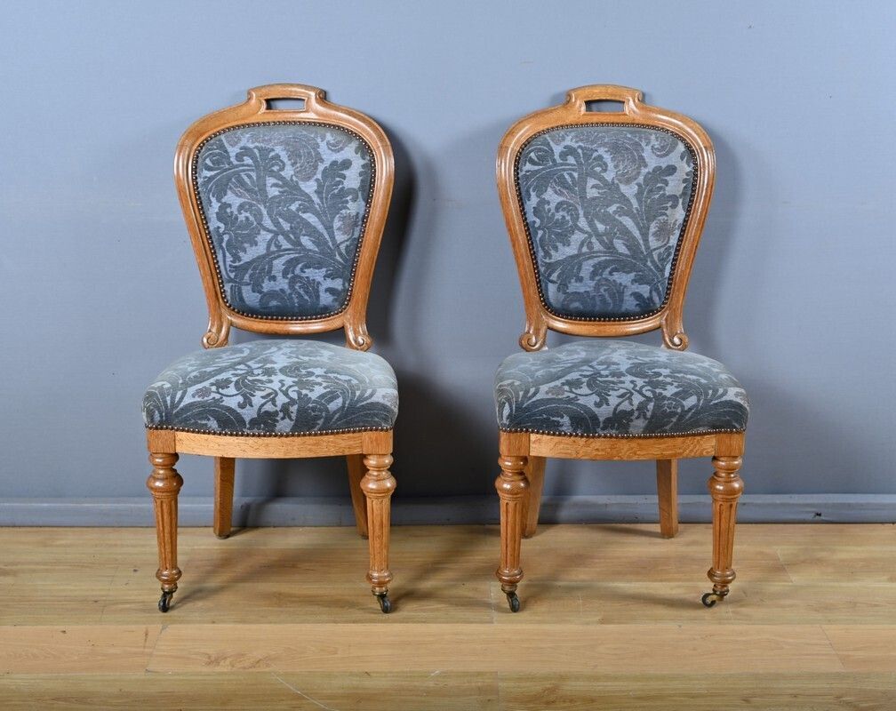 Pair Of Oak Chairs, Louis Philippe Style – Mid 20th Century photo for sale